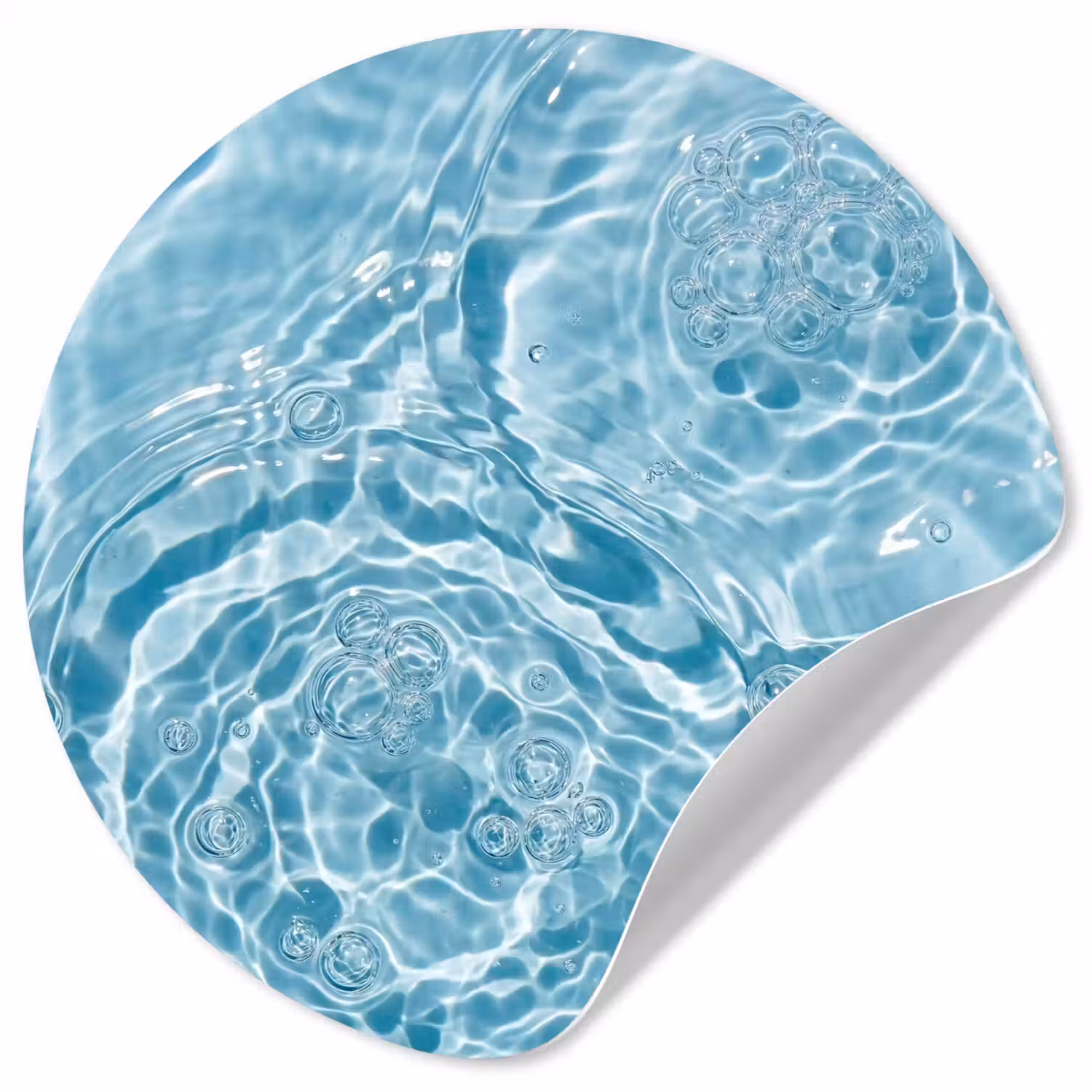 Water - Blauw - bubbels Wandcirkel behangsticker klein -3d
