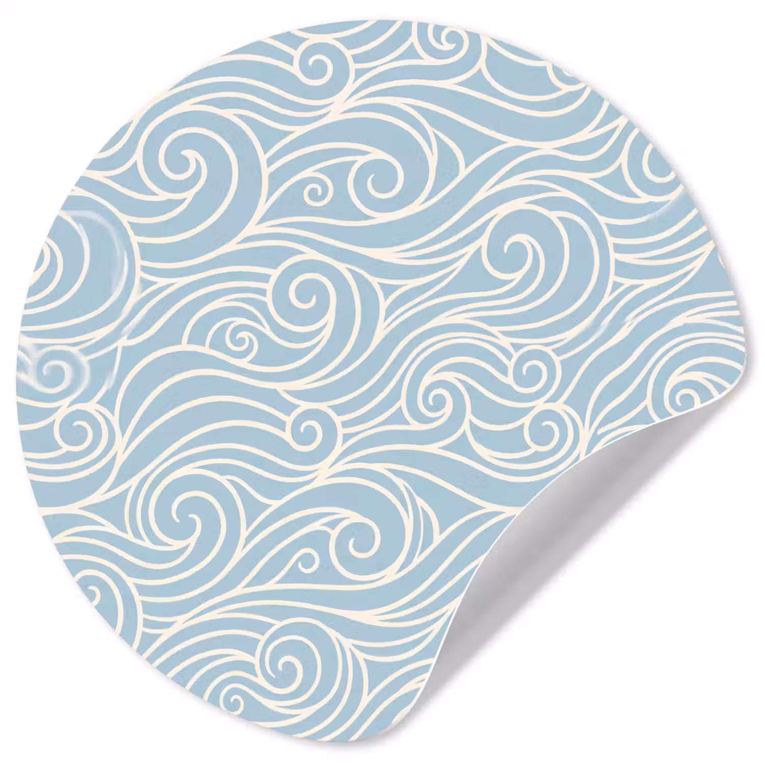 Golf - Abstract - Natuur - Modern - Blauw Wandcirkel behangsticker klein -3d