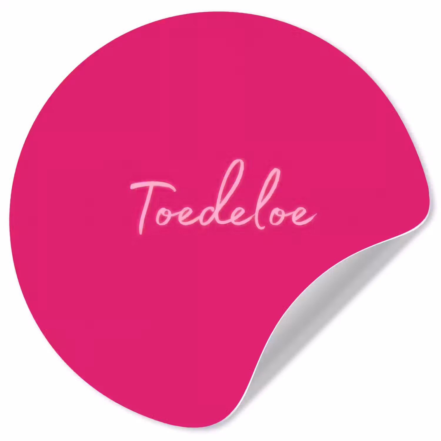 Toedeloe - Roze Wandcirkel behangsticker klein -3d