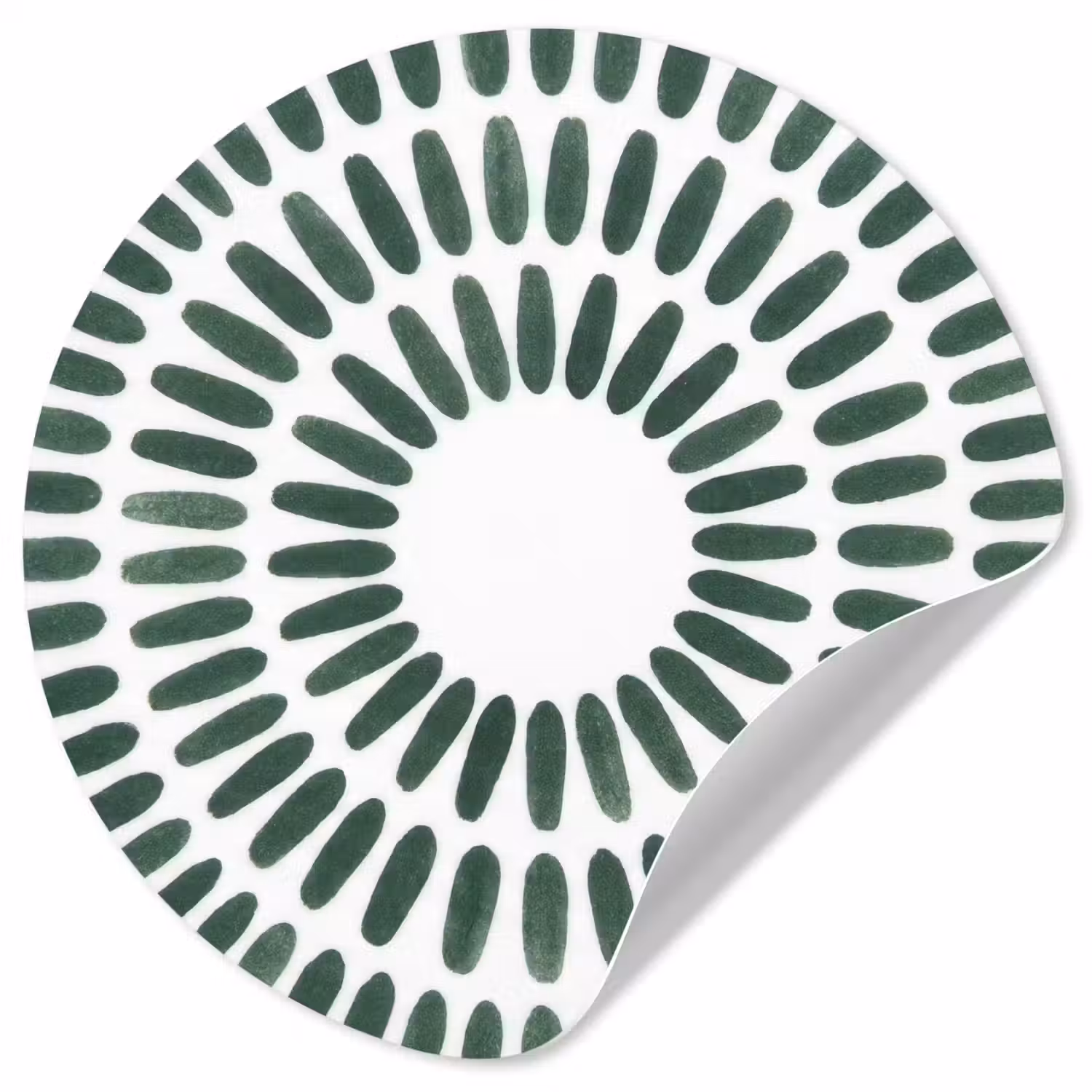 Abstract - Cirkel - Patroon - Modern - Groen Wandcirkel behangsticker klein -3d