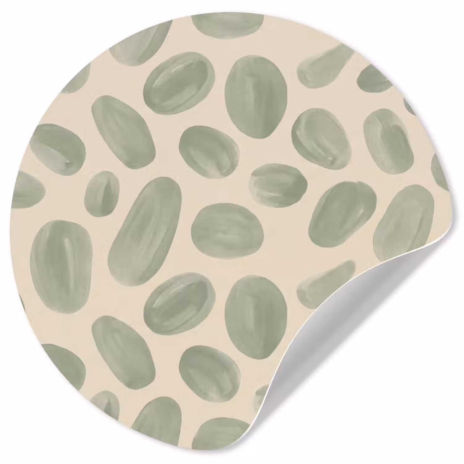 Abstract - Patroon - Organisch - Groen - Modern Wandcirkel behangsticker klein -3d