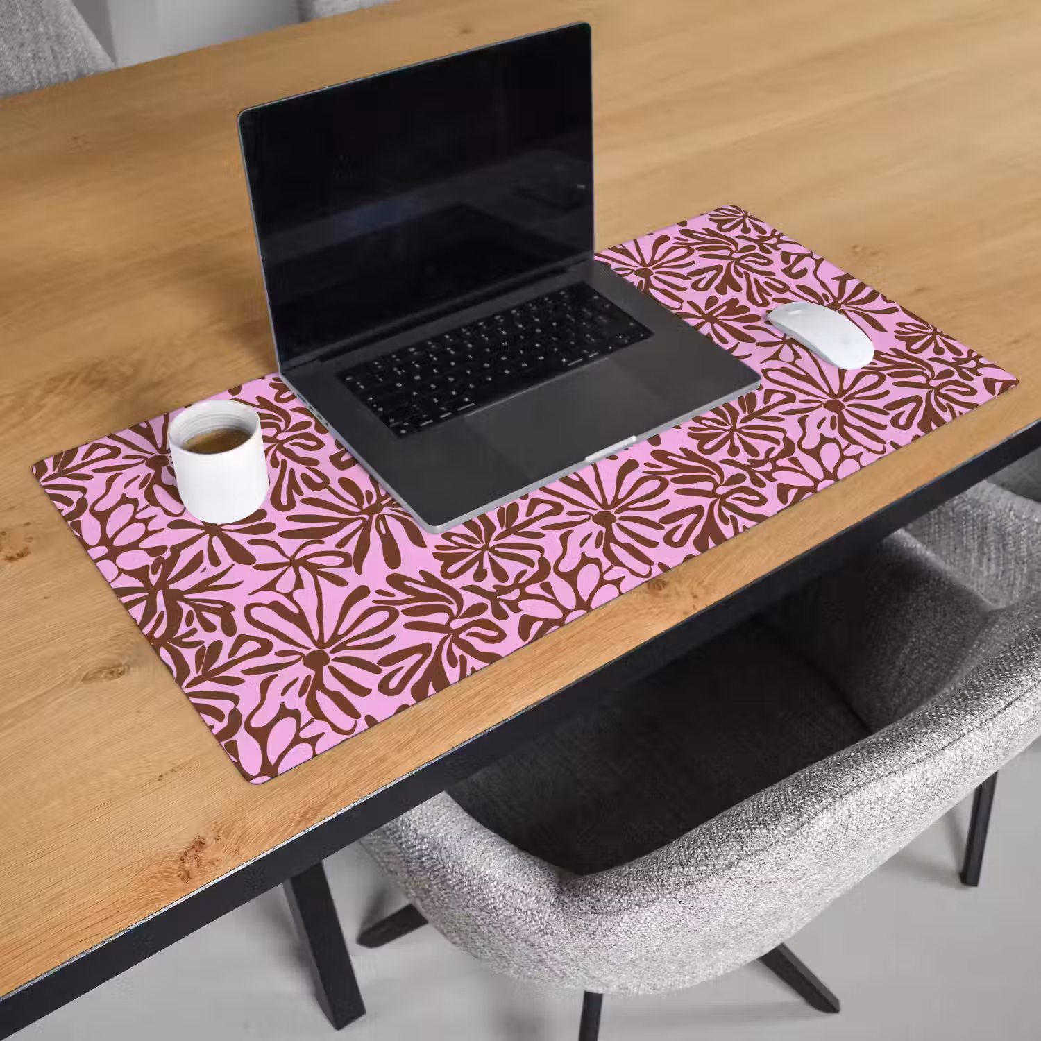 Organisch - Patroon - Roze Muismat XXL klein 681 -sfeer1