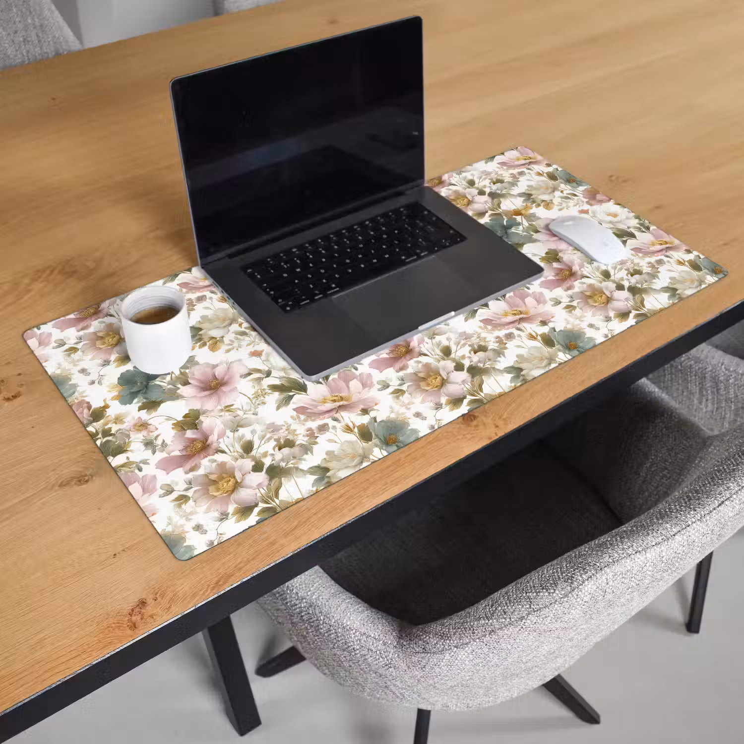 Bloemen - Patroon - Pastel Muismat XXL klein 681 -sfeer1