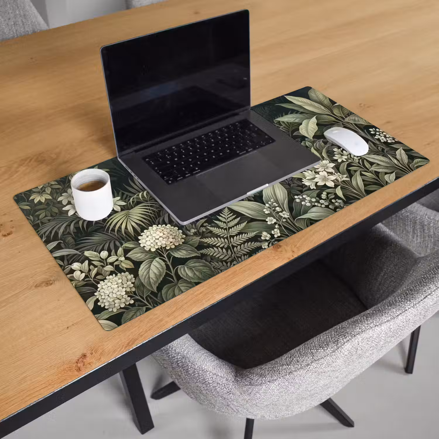 Jungle - Bladeren - Botanisch - Groen Muismat XXL klein -sfeer1