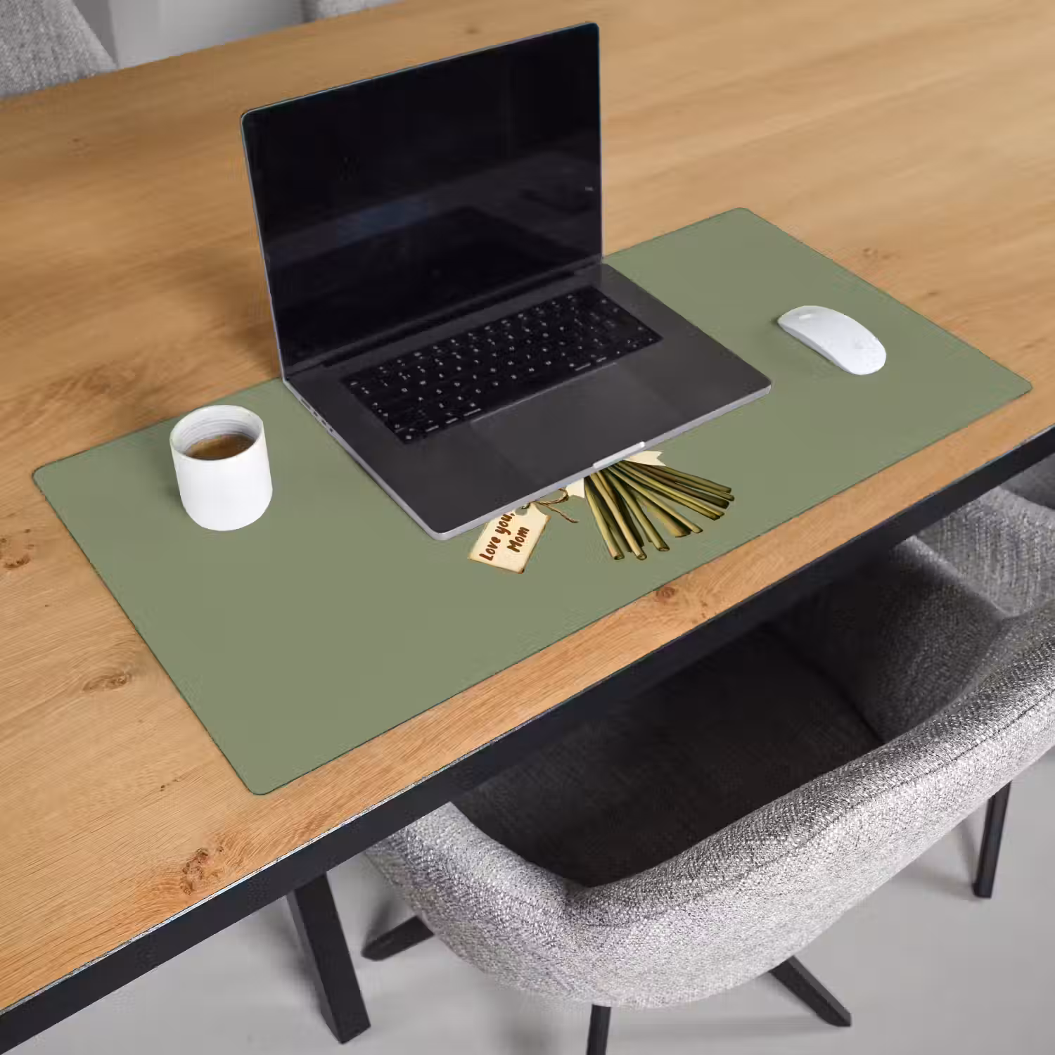 Lint - Boeket - Groen - Quote Muismat XXL klein -sfeer1