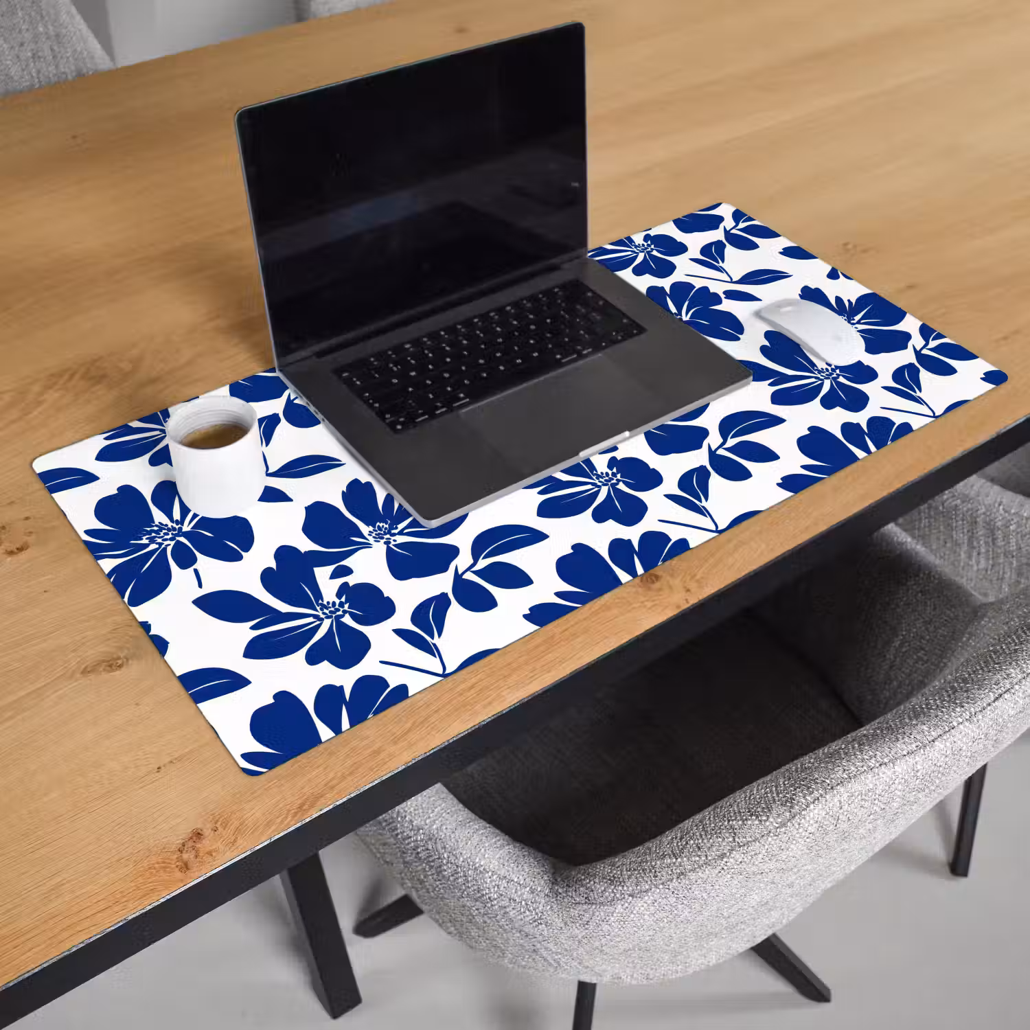 Floraal - Modern - Blauw Muismat XXL klein 681 -sfeer1
