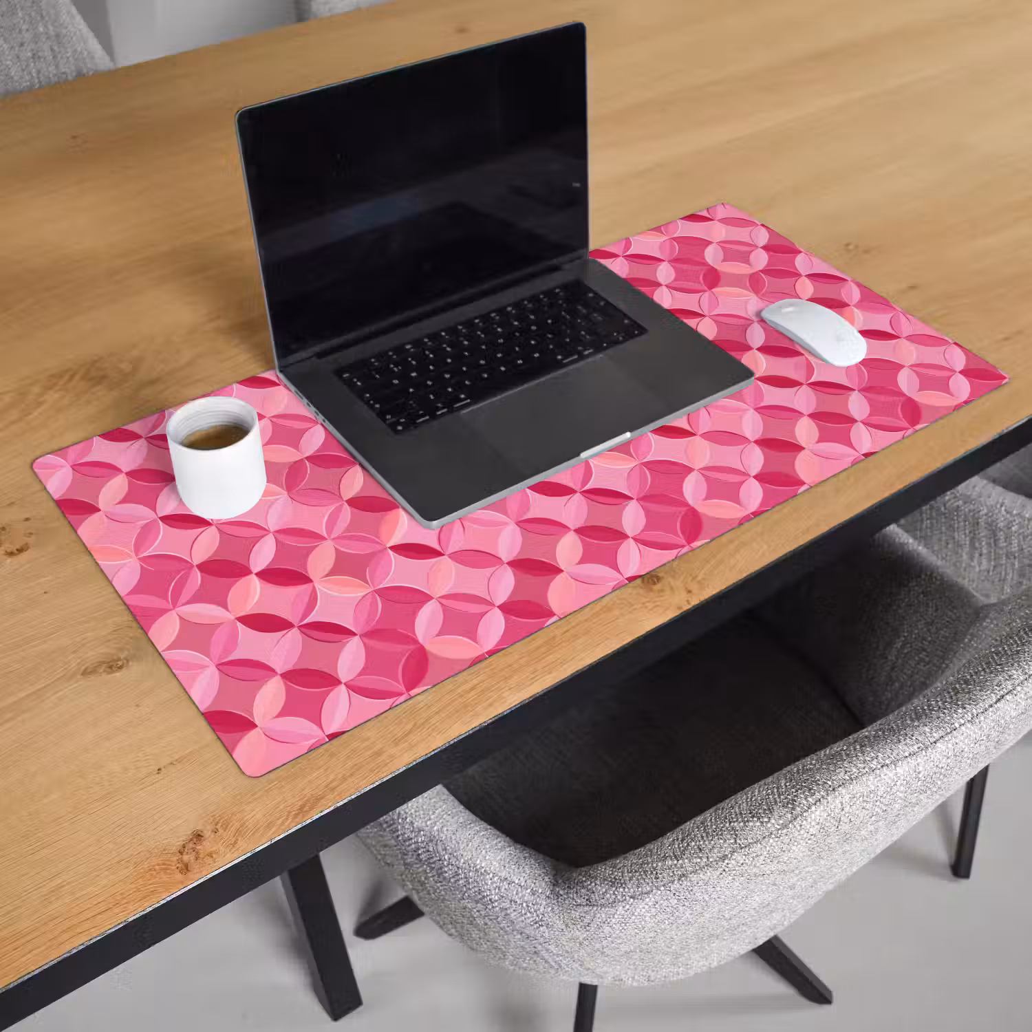Geometrisch - Mozaïek - Modern - Roze Muismat XXL klein 681 -sfeer1
