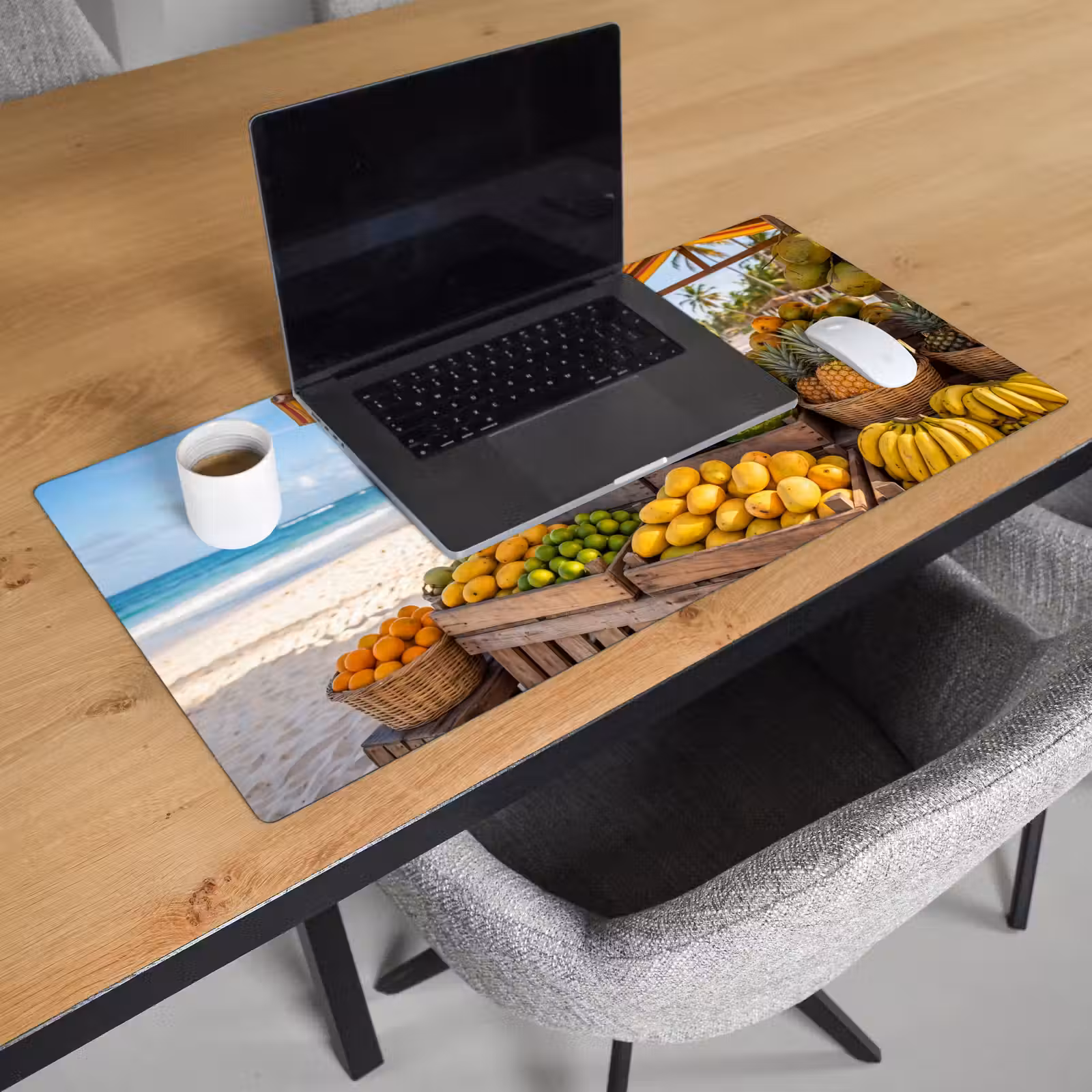 Schreibtischunterlage - Obst – Strand – Tropisch - Fruit - Strand - Tropisch Muismat XXL klein