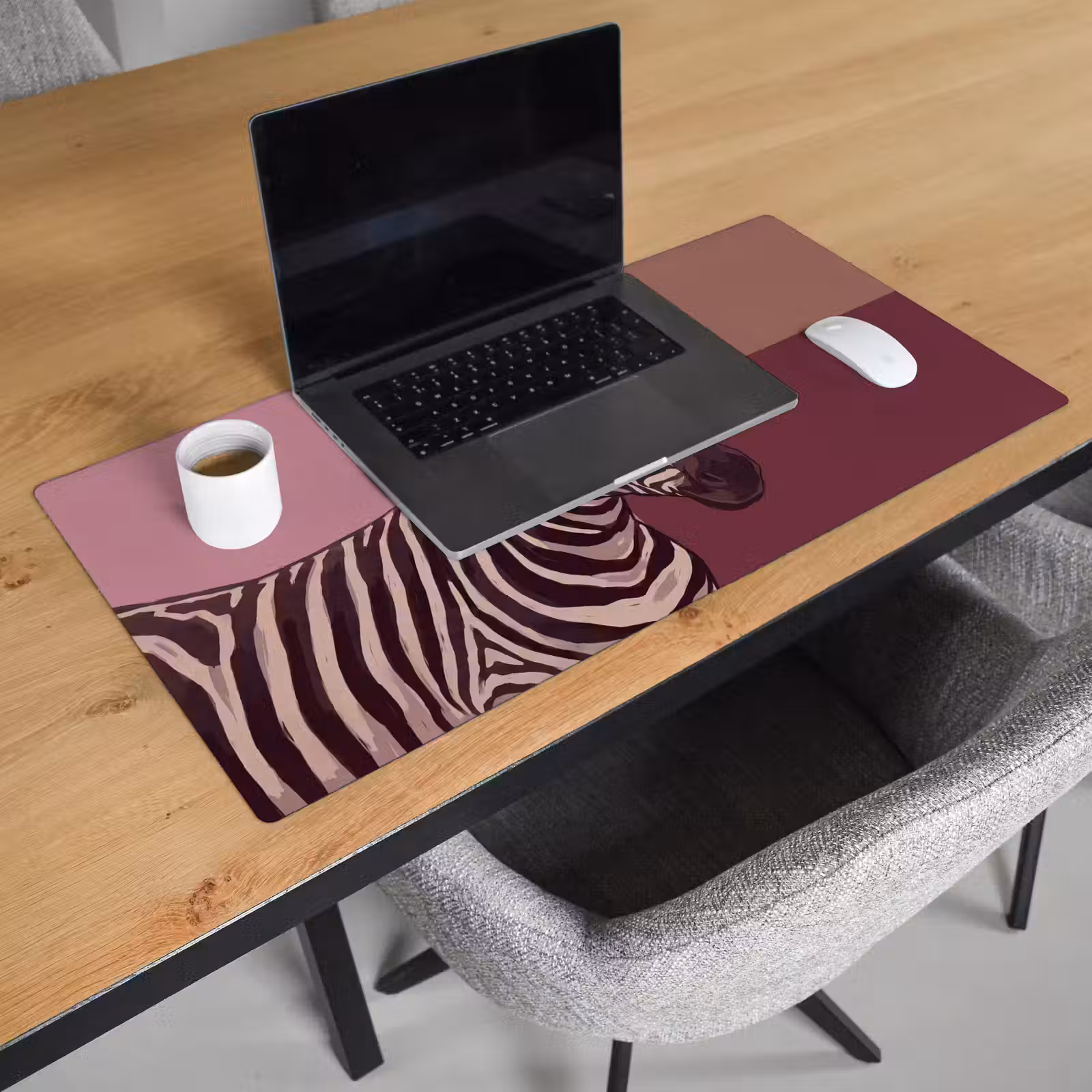 Schreibtischunterlage - Tiere – Zebrakopf – Tierwelt – Modern – Braun — 1