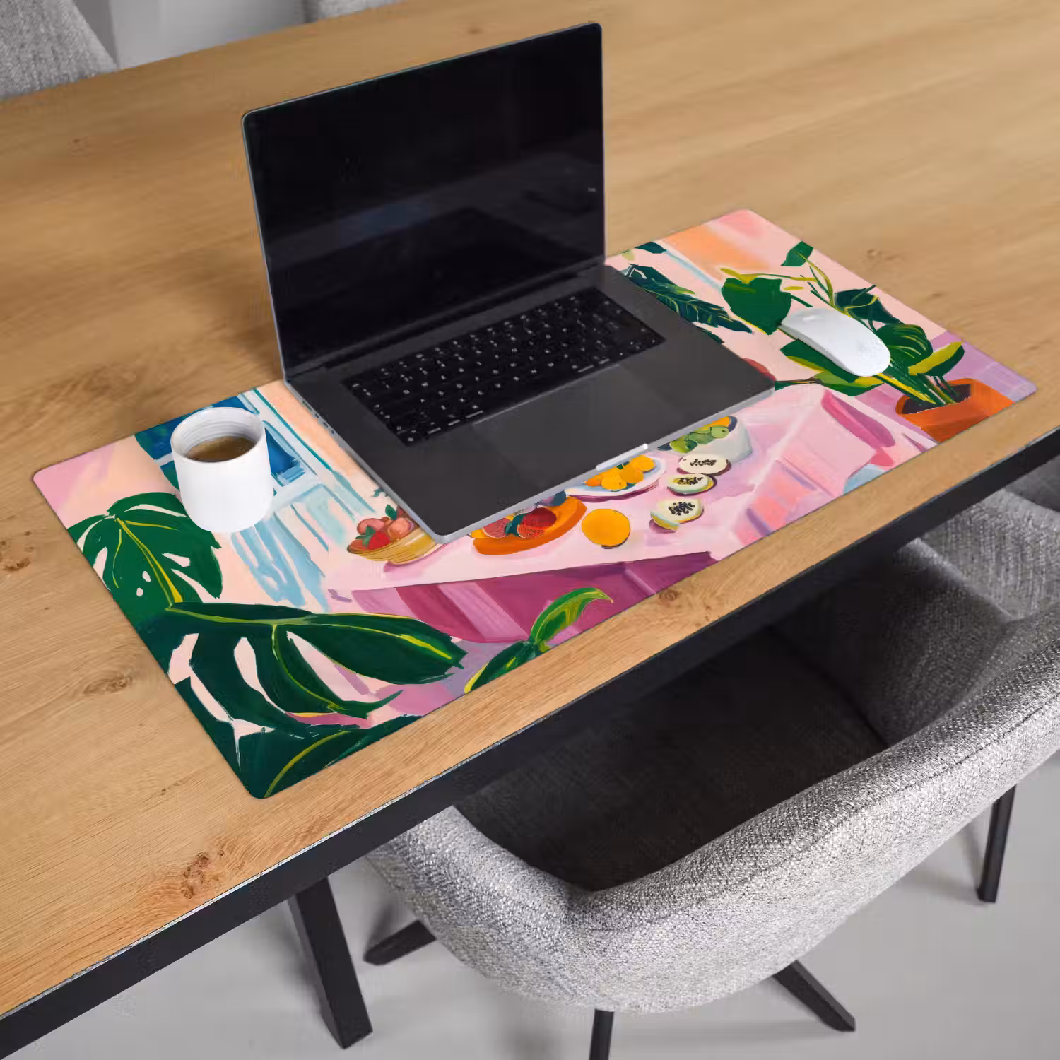 Tafel - Wijn - Fruit Muismat XXL klein -sfeer1