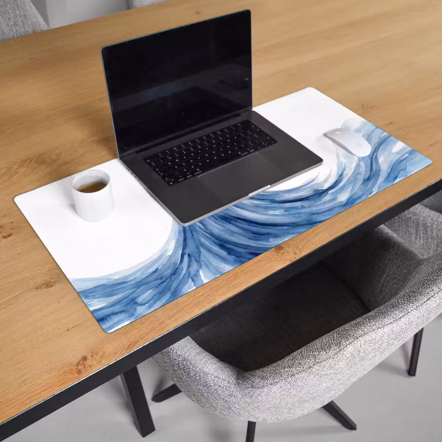 Water - Beweging - Natuur - Modern - Blauw Muismat XXL klein -sfeer1