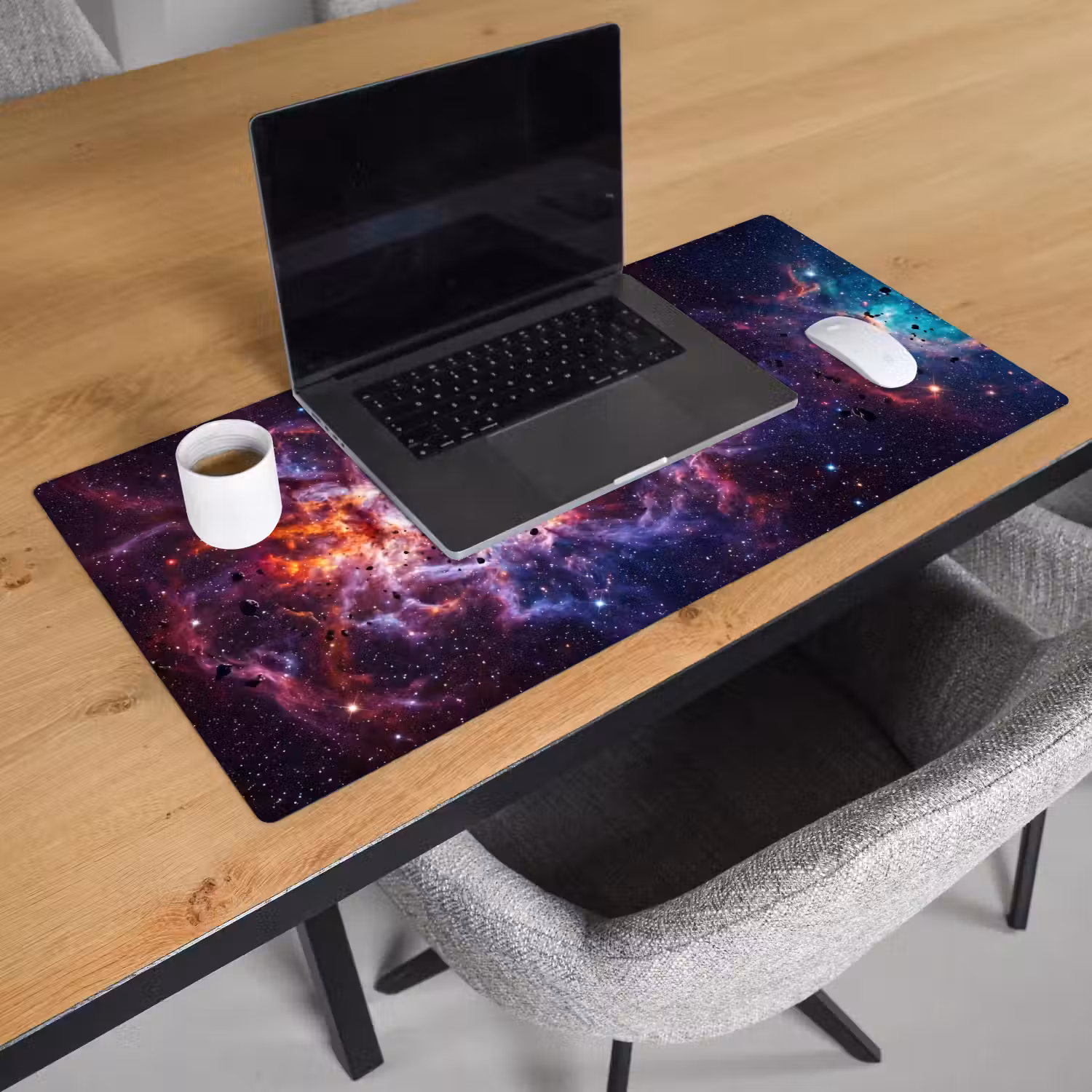 Space - Stars - Abstract - Colorful Muismat XXL klein -sfeer1