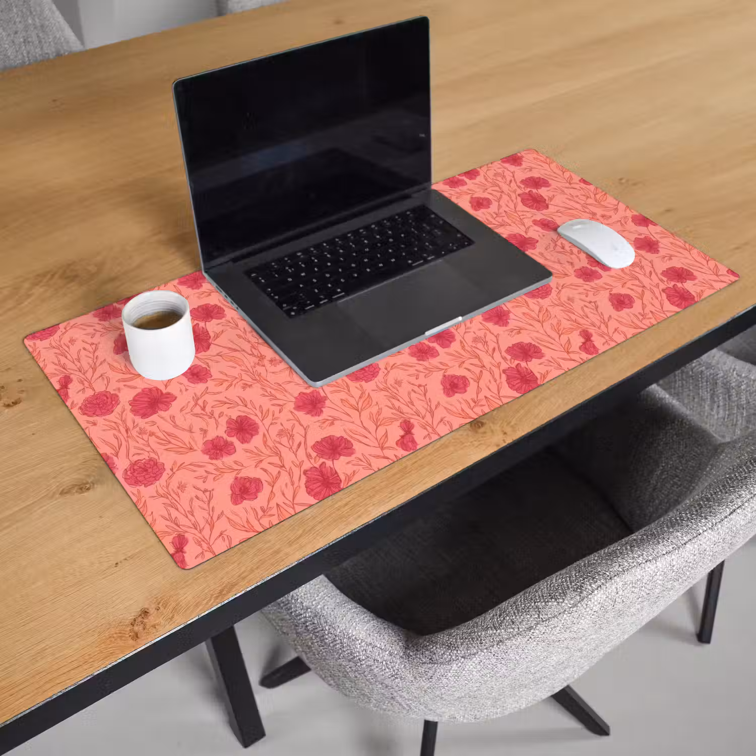 Weidebloemen - Romantisch - Roze Muismat XXL klein 681 -sfeer1