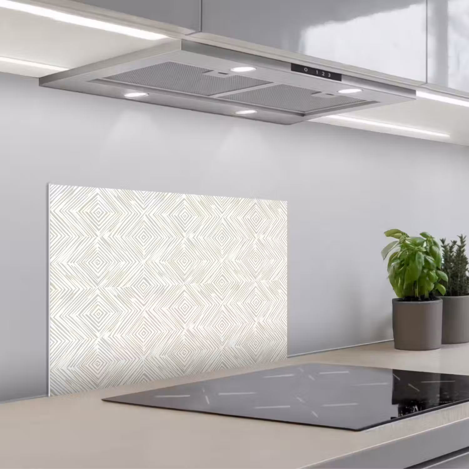 Abstract - Ruiten - Beige keuken achterwand spatscherm klein 900 -3d_schuin