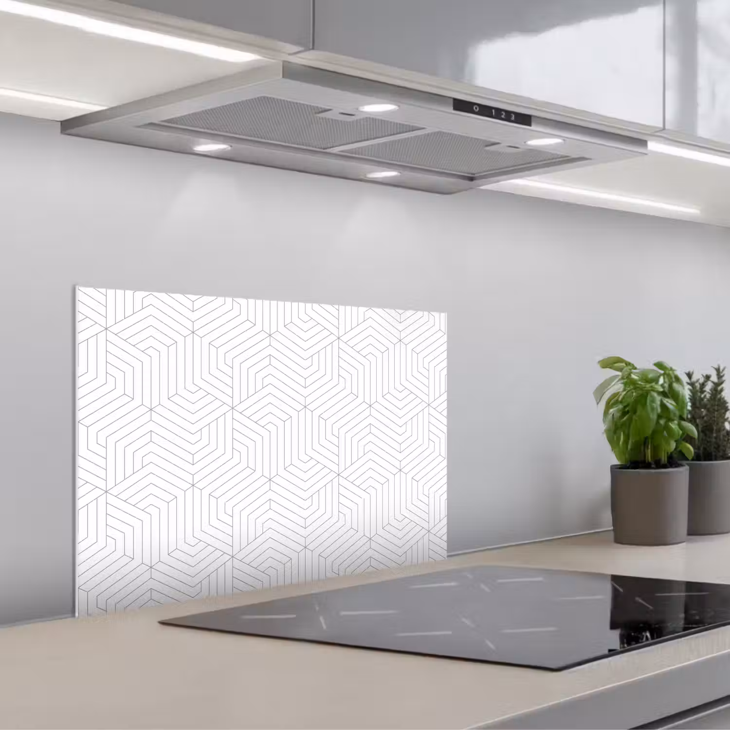 Abstract - Patronen - Design - Lijn keuken achterwand spatscherm klein 900 -3d_schuin