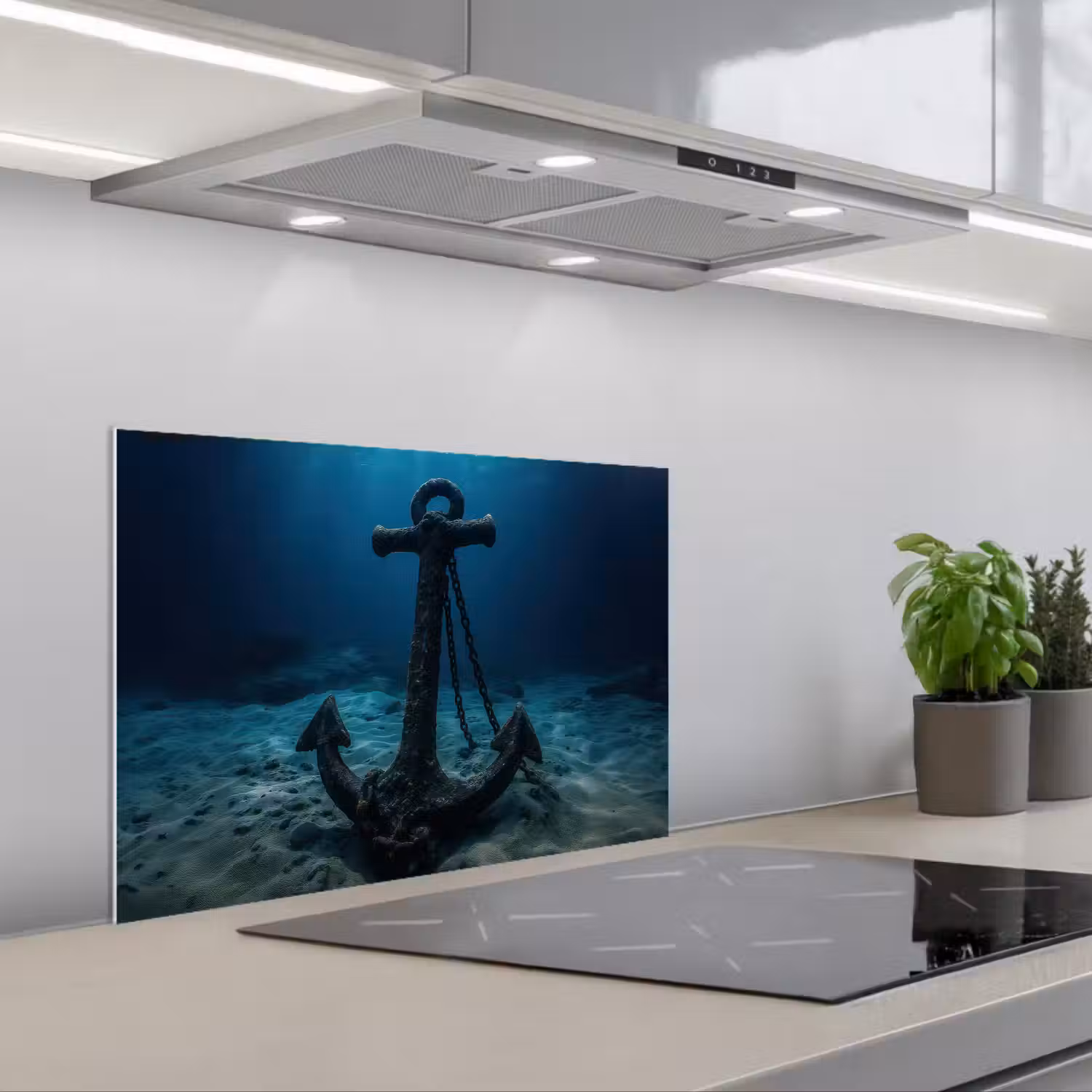 Anker - Ijzer - Zeebodem - Zand keuken achterwand spatscherm klein -3d_schuin