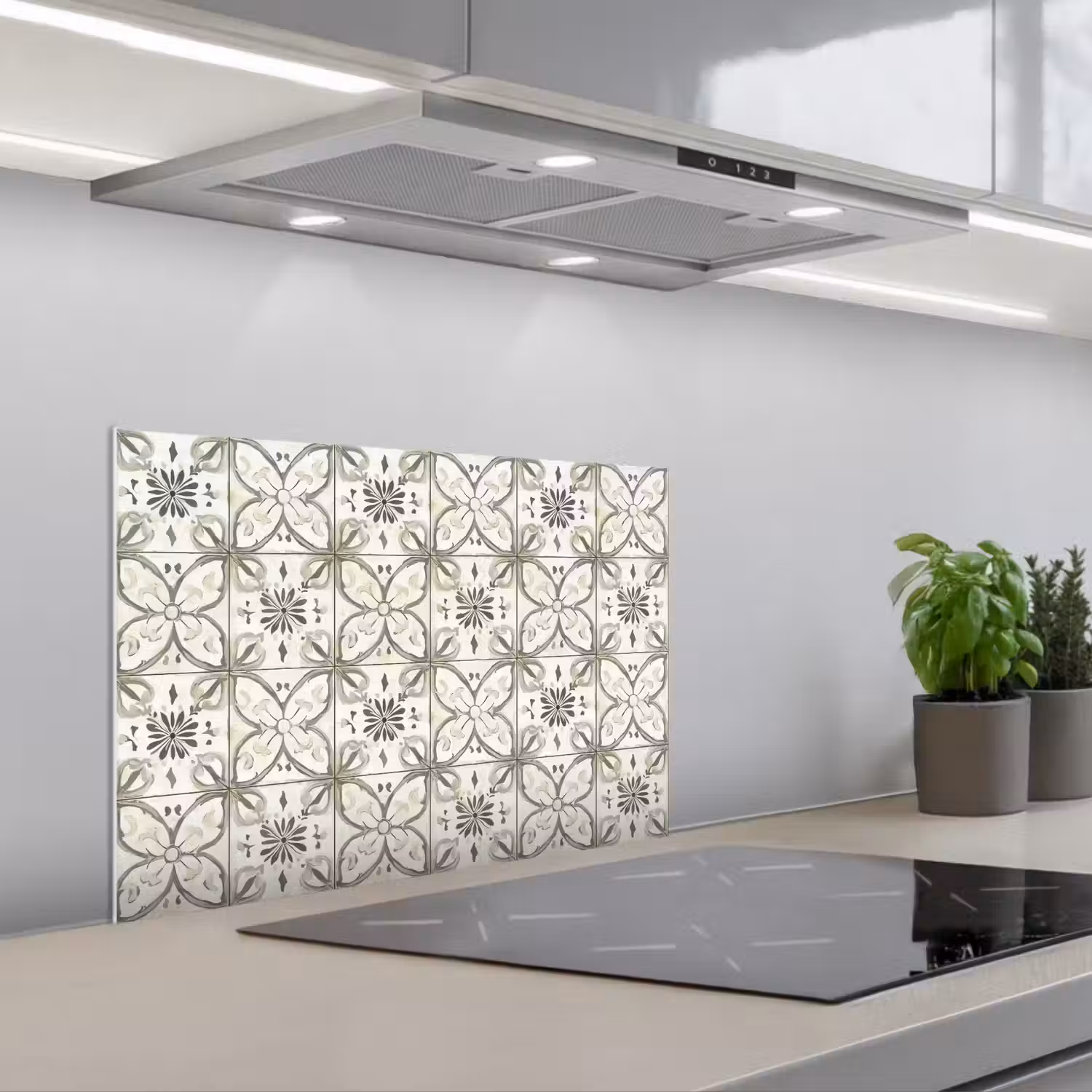 Antiek - Tegel - Beige keuken achterwand spatscherm klein 900 -3d_schuin