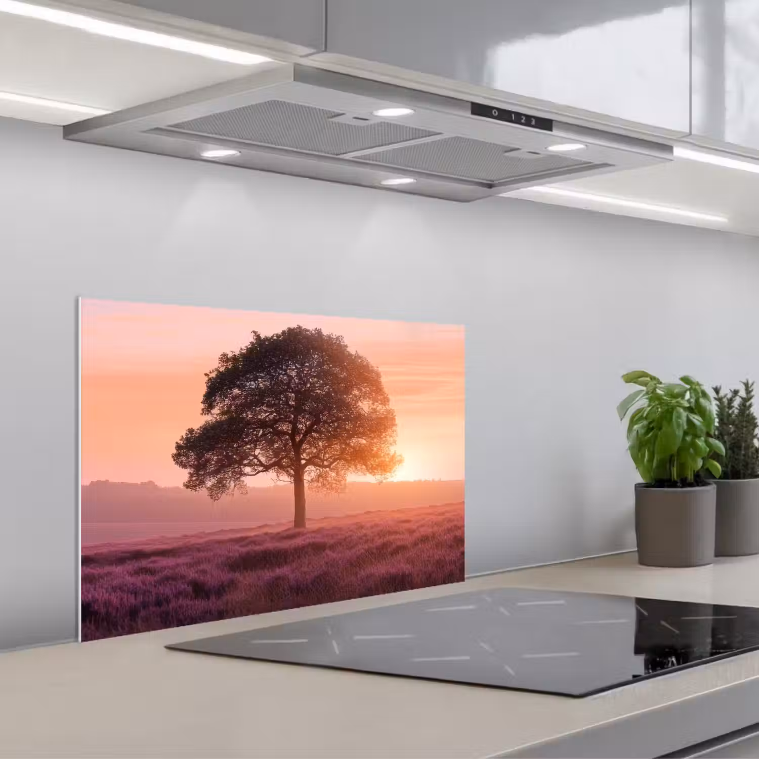 Boom - Heide - Zonsopgang keuken achterwand spatscherm klein -3d_schuin