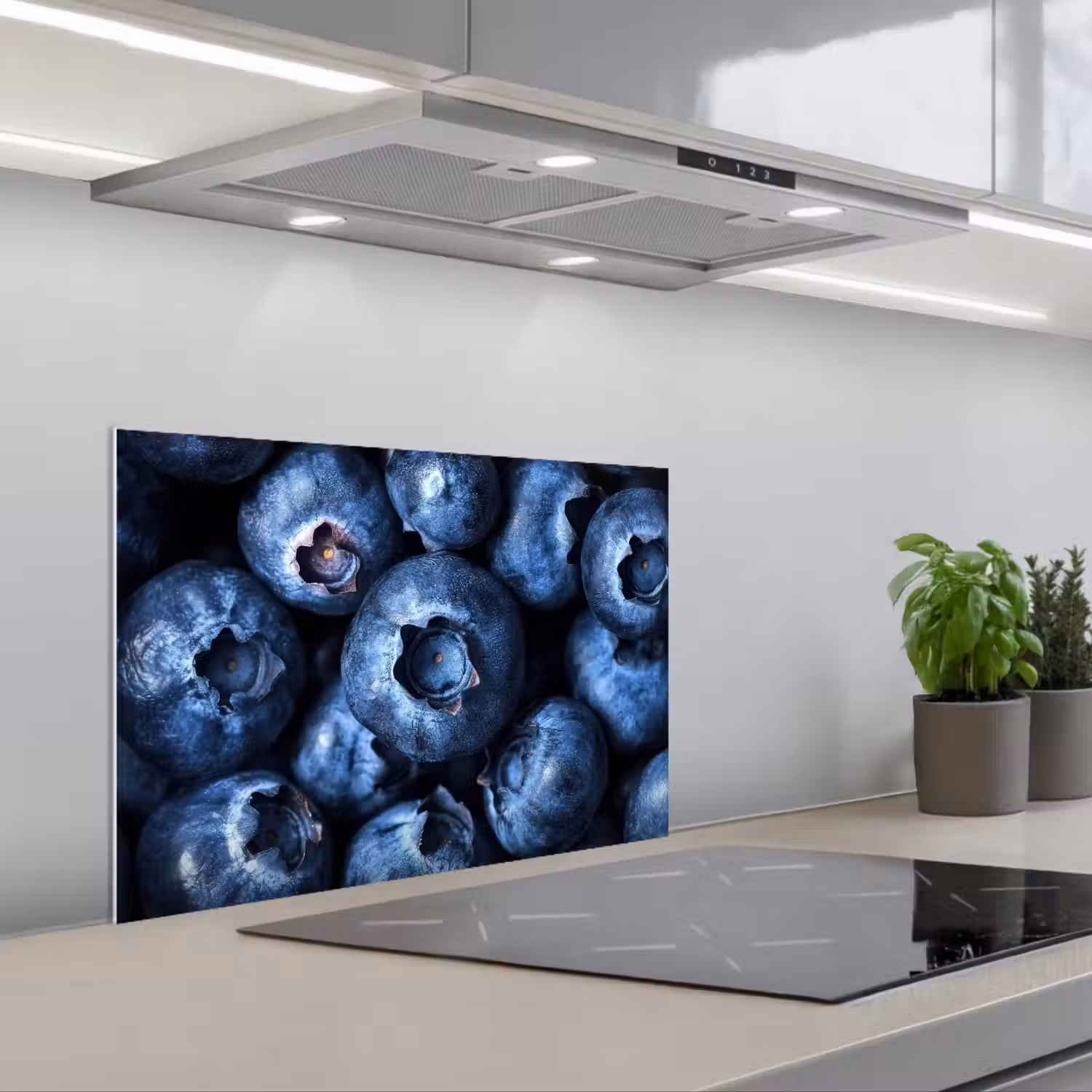 Bessen - Blauw - Fruit keuken achterwand spatscherm klein -3d_schuin