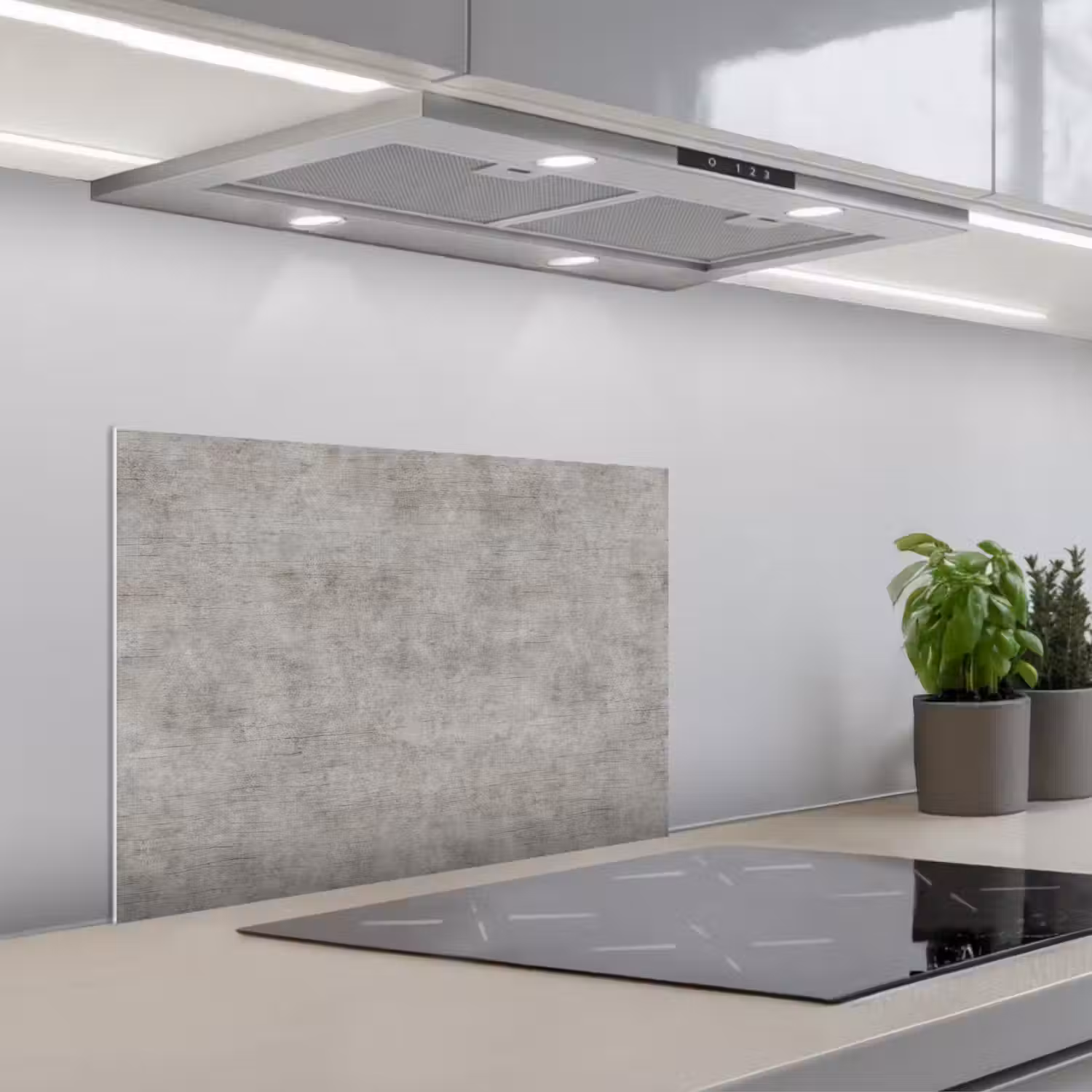 Beton - Oud - Grijs - Patronen keuken achterwand spatscherm klein 900 -3d_schuin