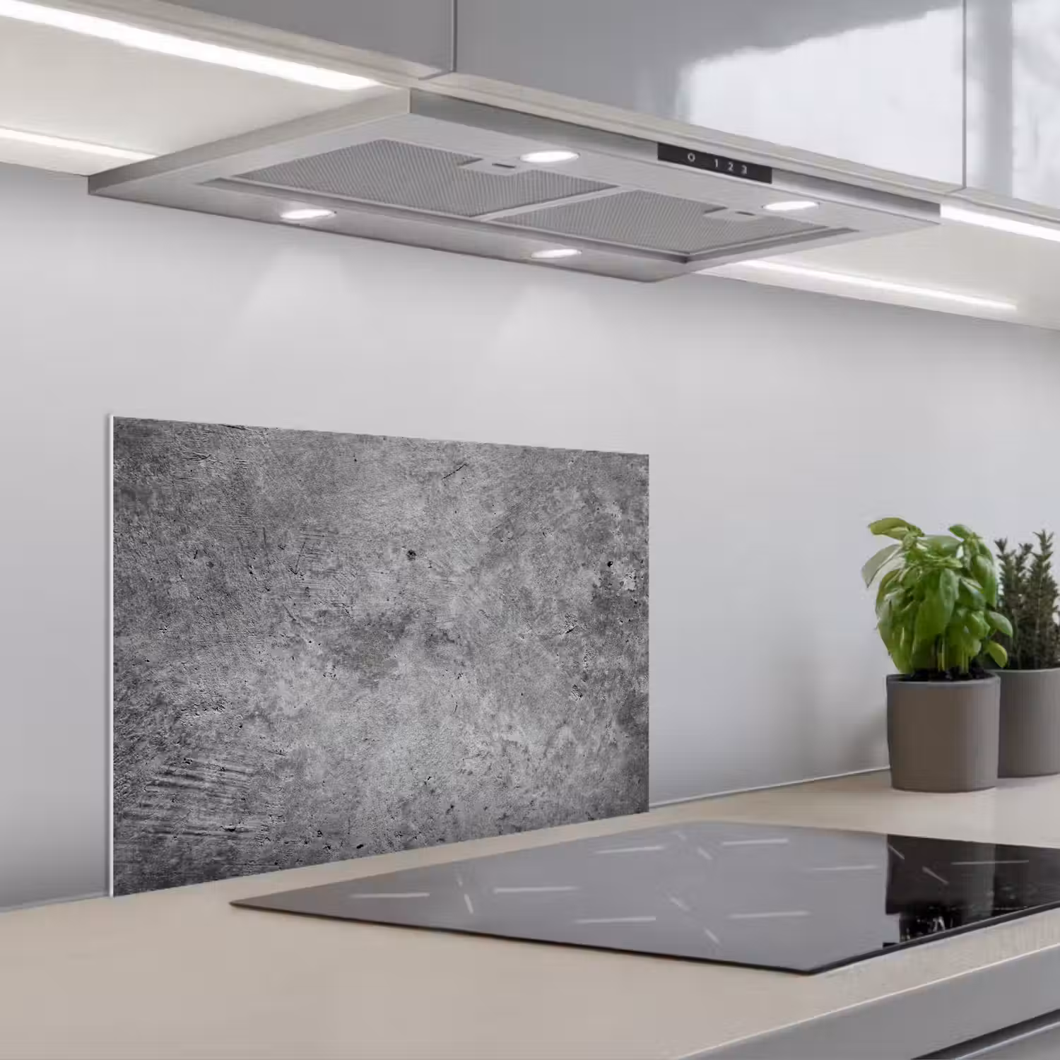 Beton - Leisteen - Grijs -Betonstructuur keuken achterwand spatscherm klein -3d_schuin