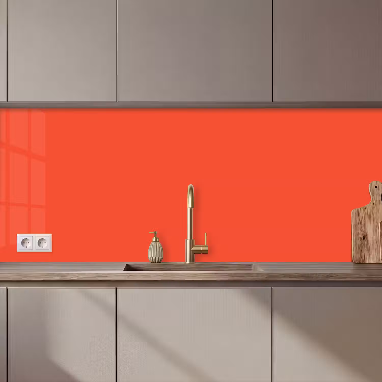 Burnt - Coral - Oranje keuken achterwand 2 middel 871 zz_3dshopping