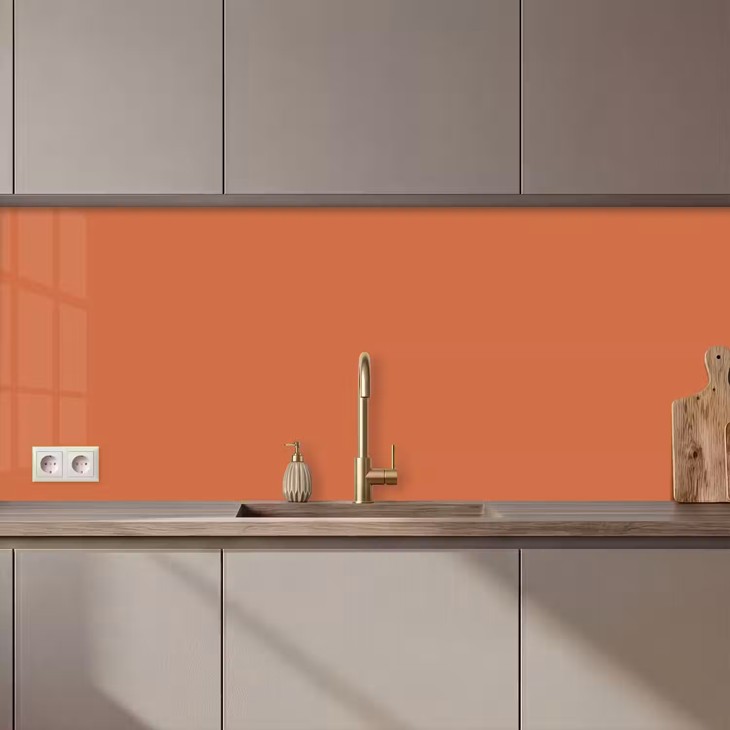 Classic - Terracotta - Oranje keuken achterwand 2 middel 871 zz_3dshopping