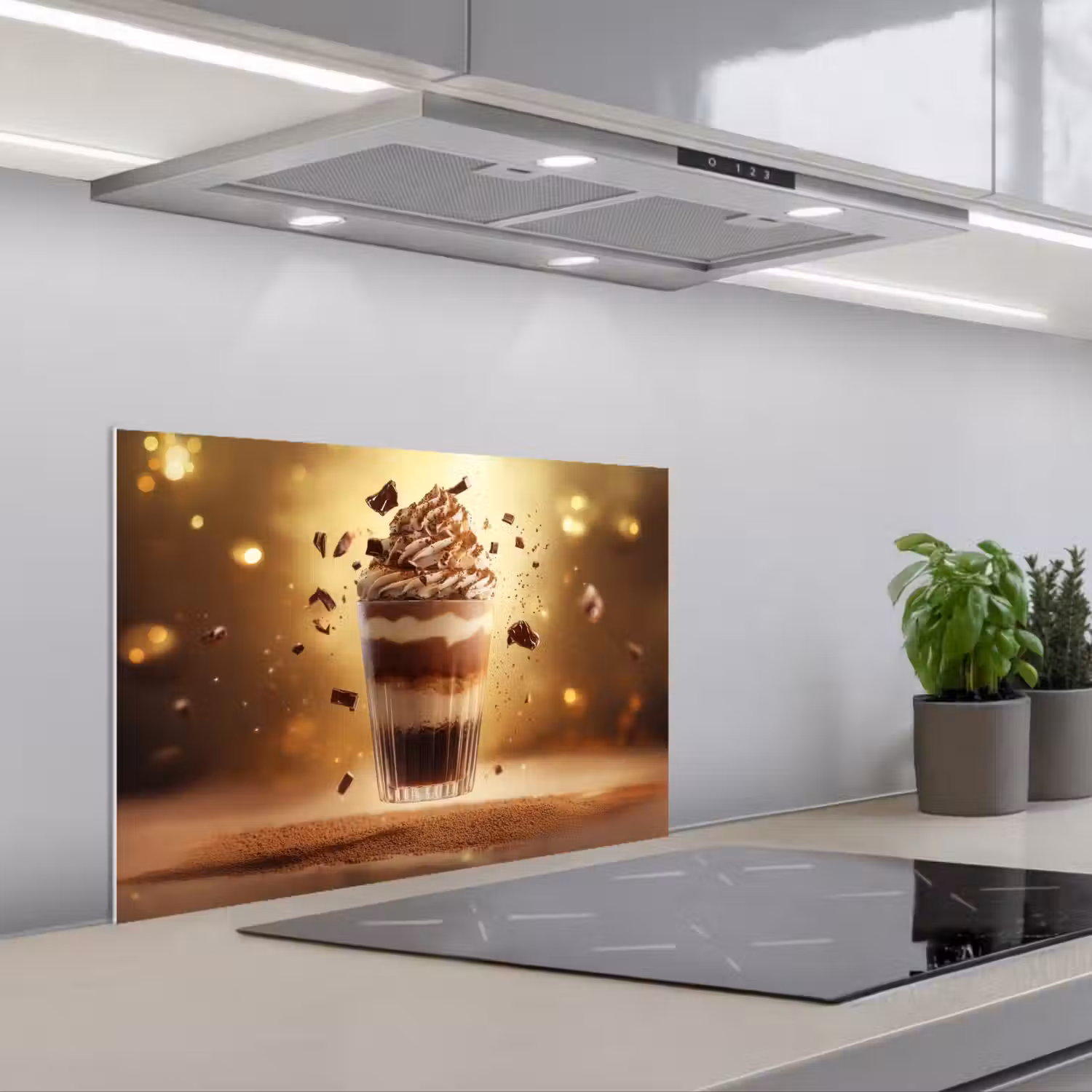Dessert - Chocolade - Zoet - Eten keuken achterwand spatscherm klein -3d_schuin