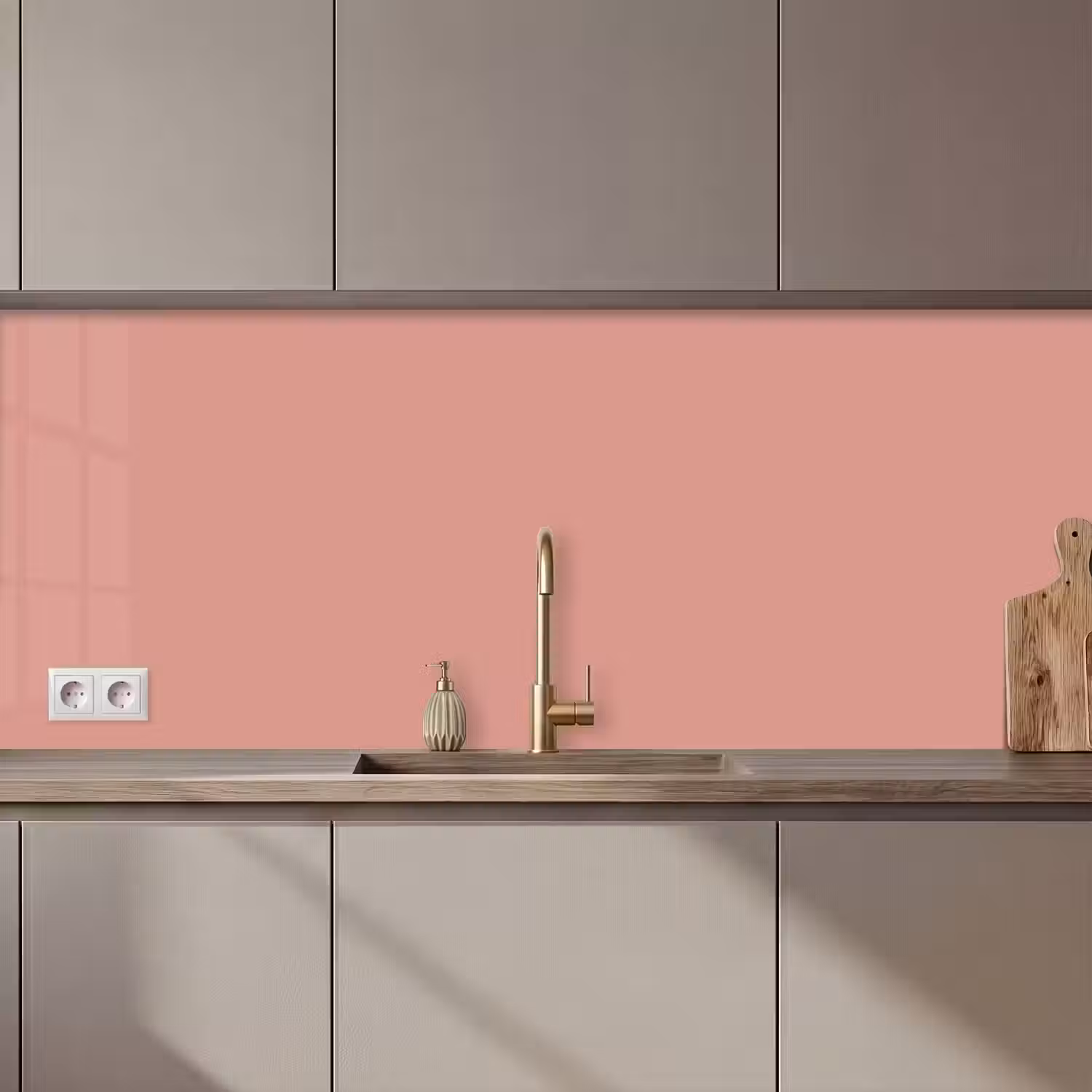 Muted - Salmon - Koraal keuken achterwand 2 middel 871 zz_3dshopping