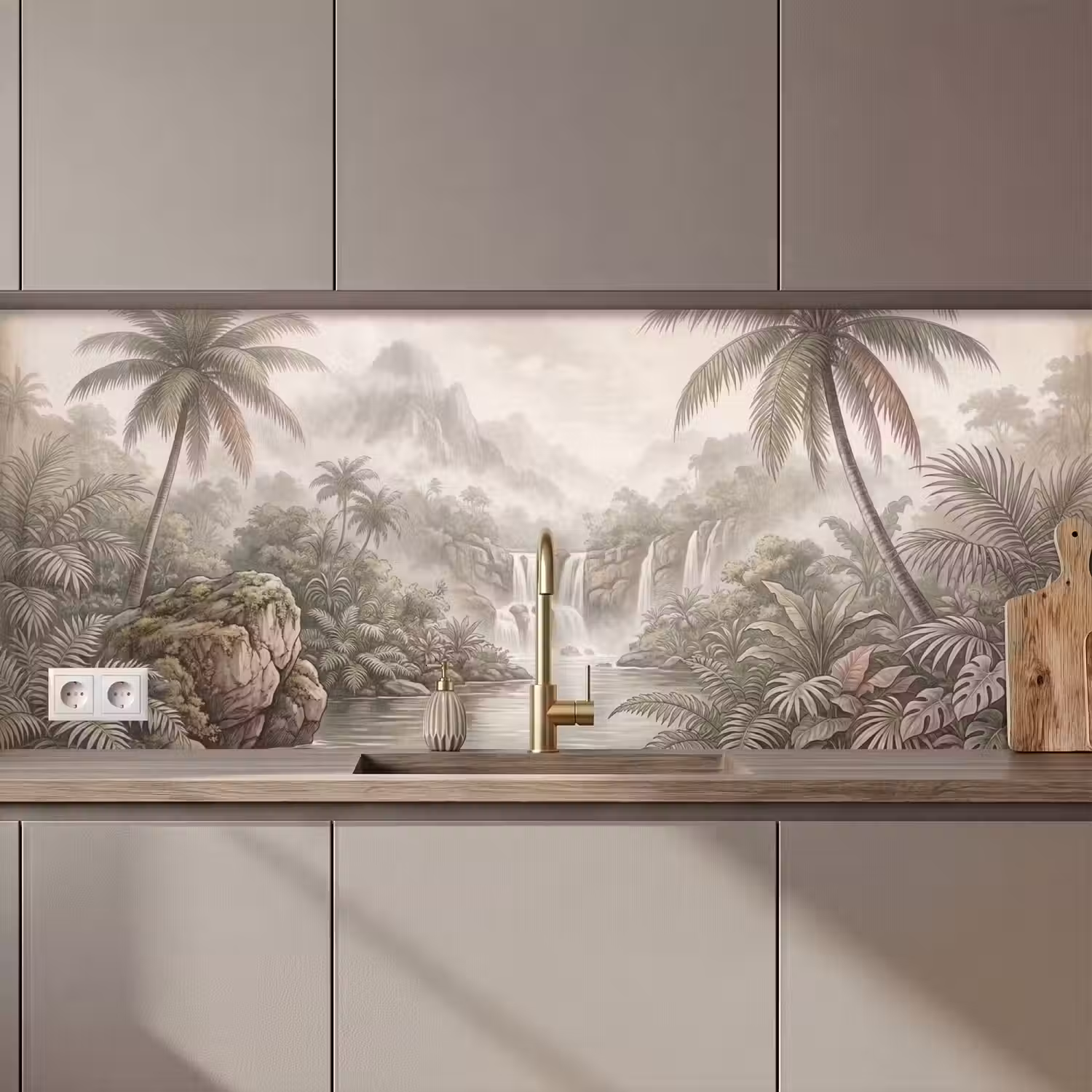 Jungle - Watervallen - Tropisch - Illustratie keuken achterwand 2 middel zz_3dshopping