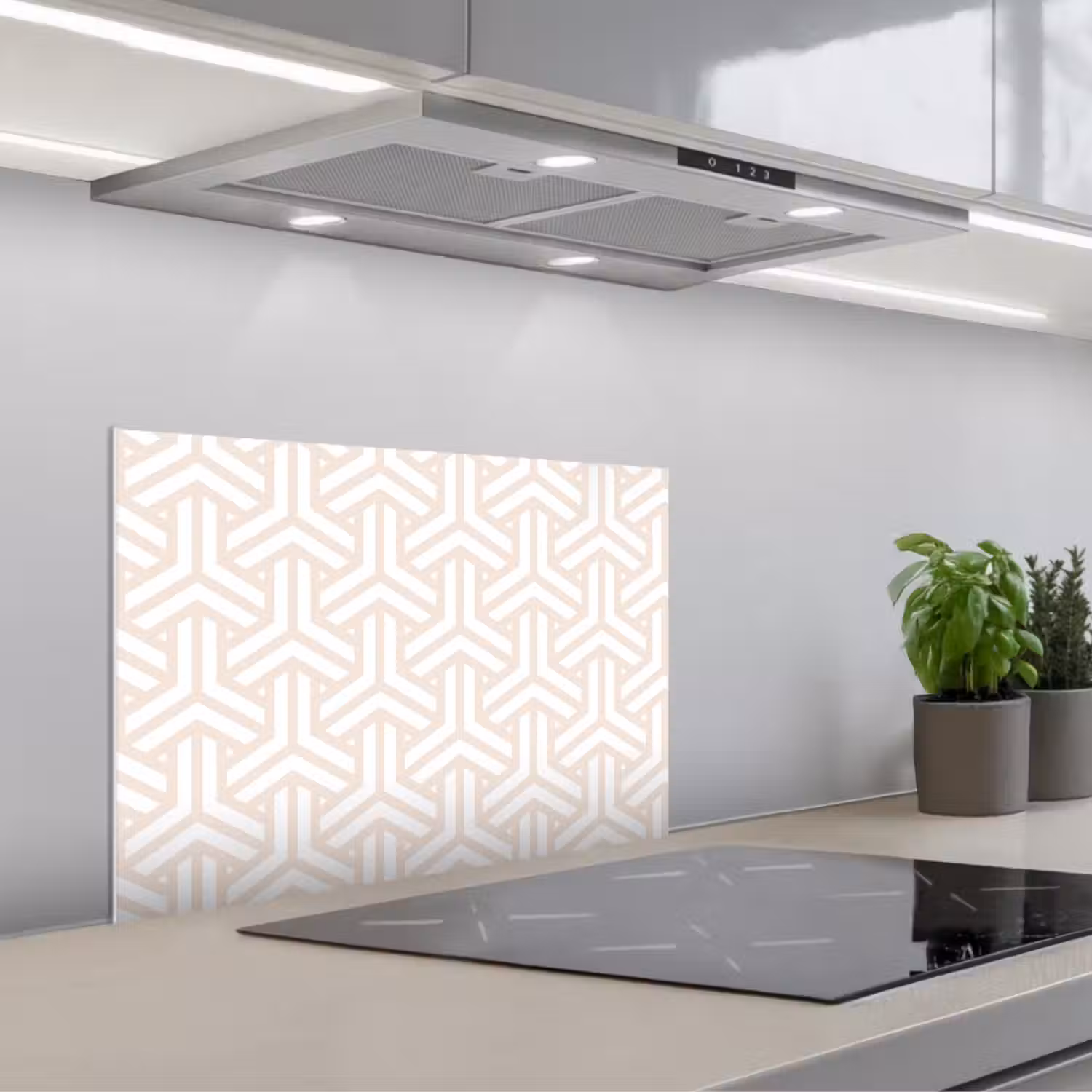 Geometrie - Lijn - Vorm - Patroon keuken achterwand spatscherm klein 900 -3d_schuin