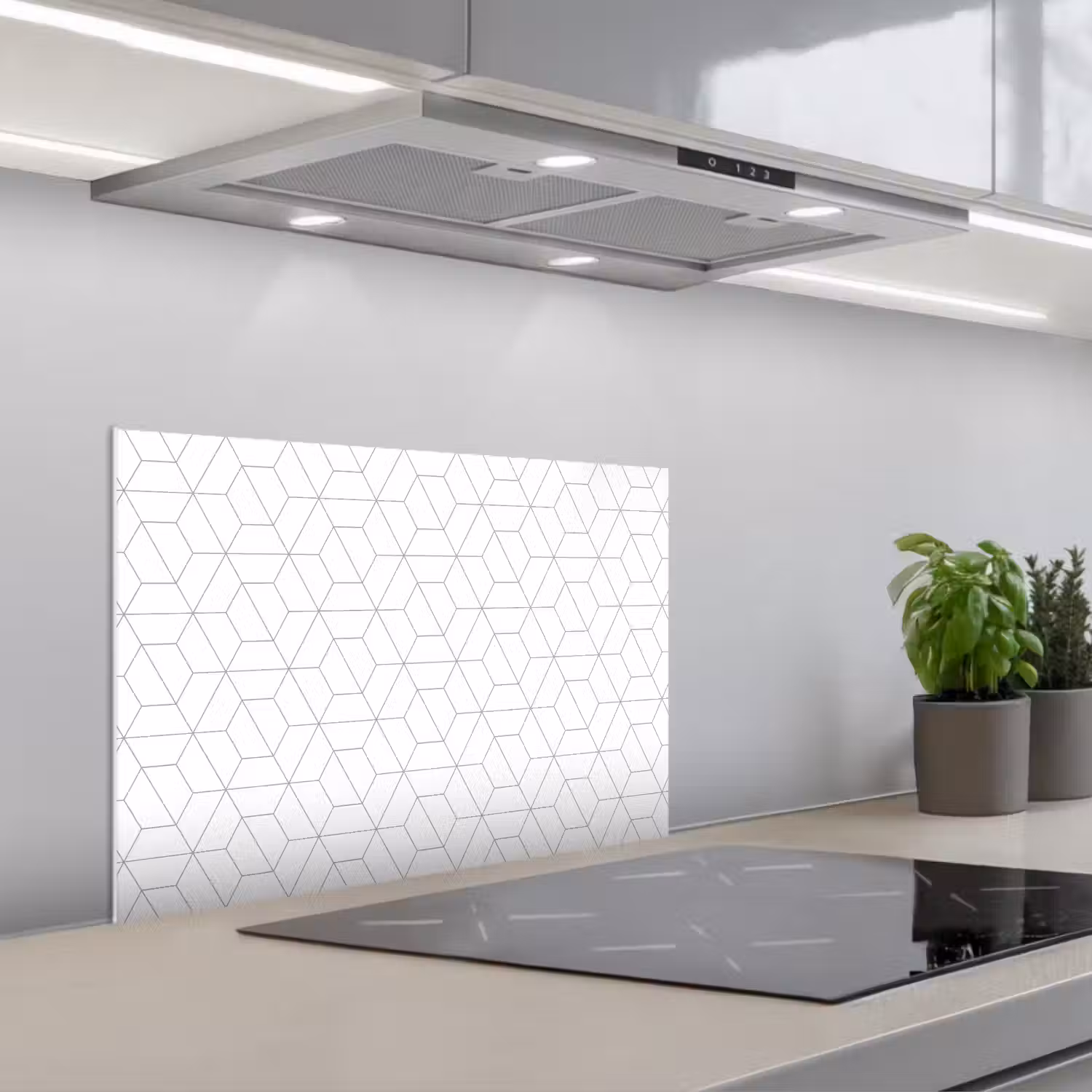 Geometrie - Lijn - Patroon keuken achterwand spatscherm klein 900 -3d_schuin