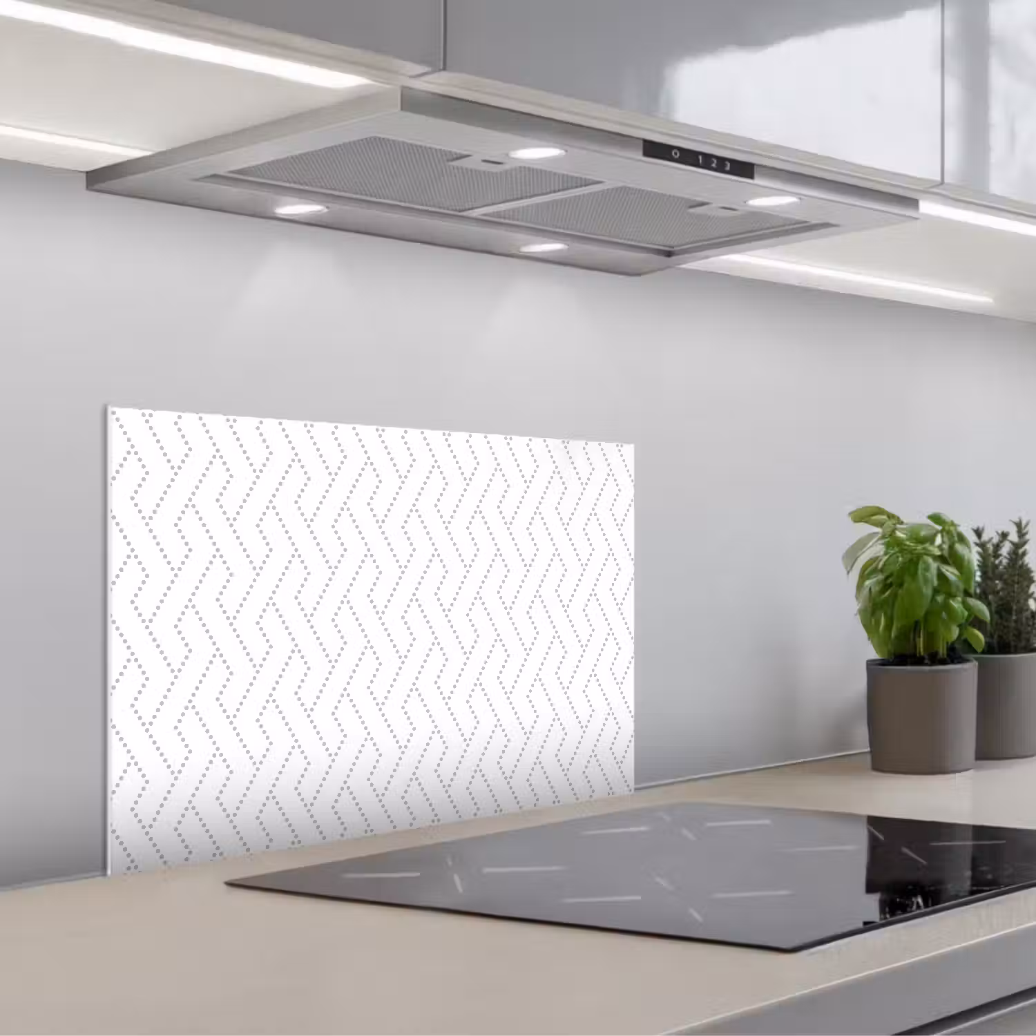 Grafisch - Patroon - Modern - Geweven keuken achterwand spatscherm klein 900 -3d_schuin