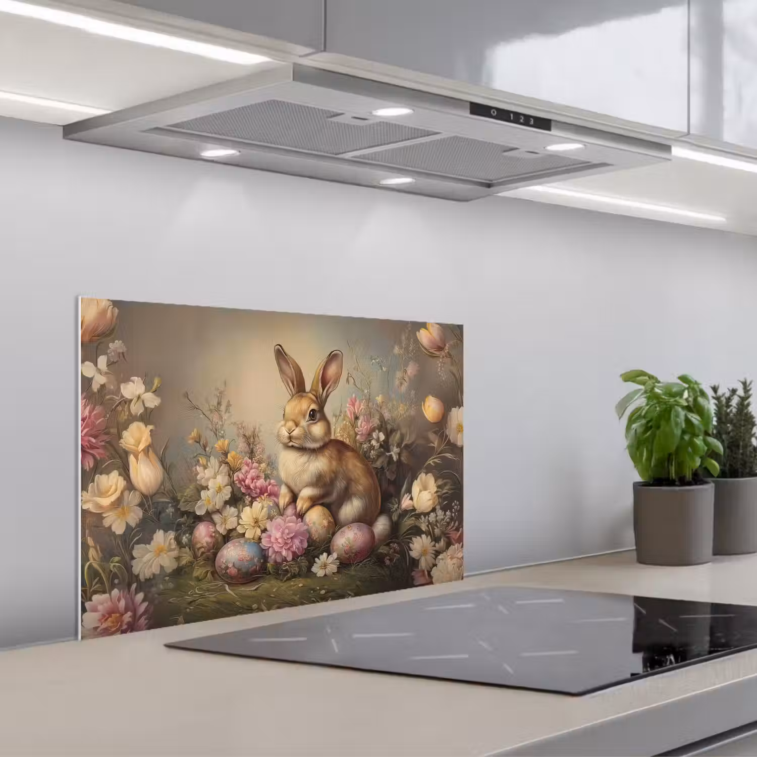 Haas - Stilleven - Bloemen keuken achterwand spatscherm klein -3d_schuin