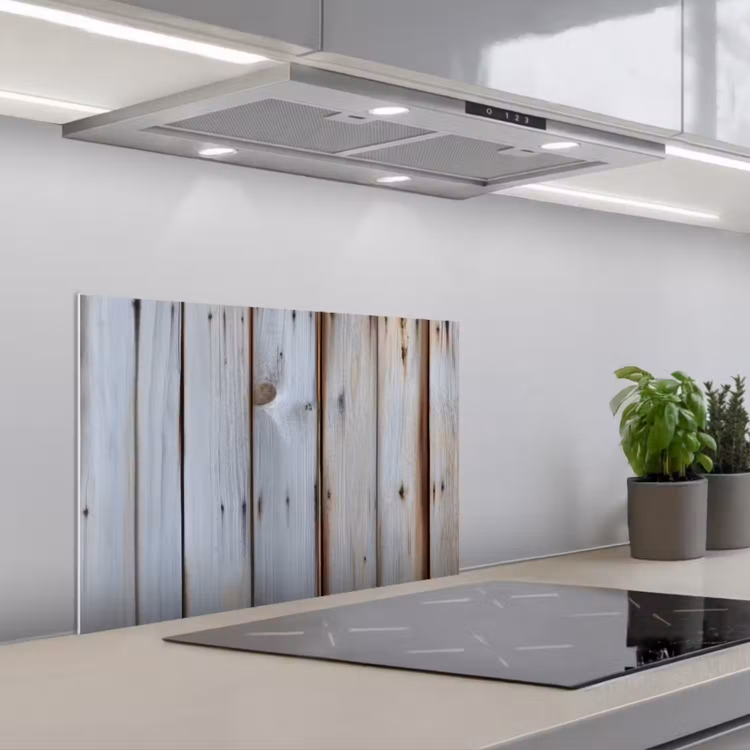 Hout - Planken - Verweerd keuken achterwand spatscherm klein -3d_schuin