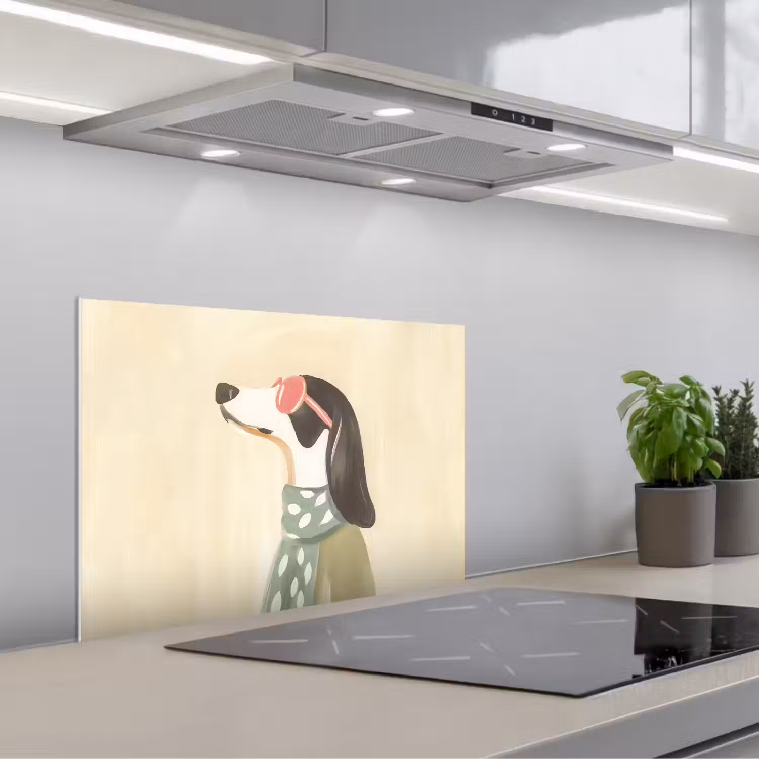Hond - Zonnebril - Sjaal keuken achterwand spatscherm klein -3d_schuin
