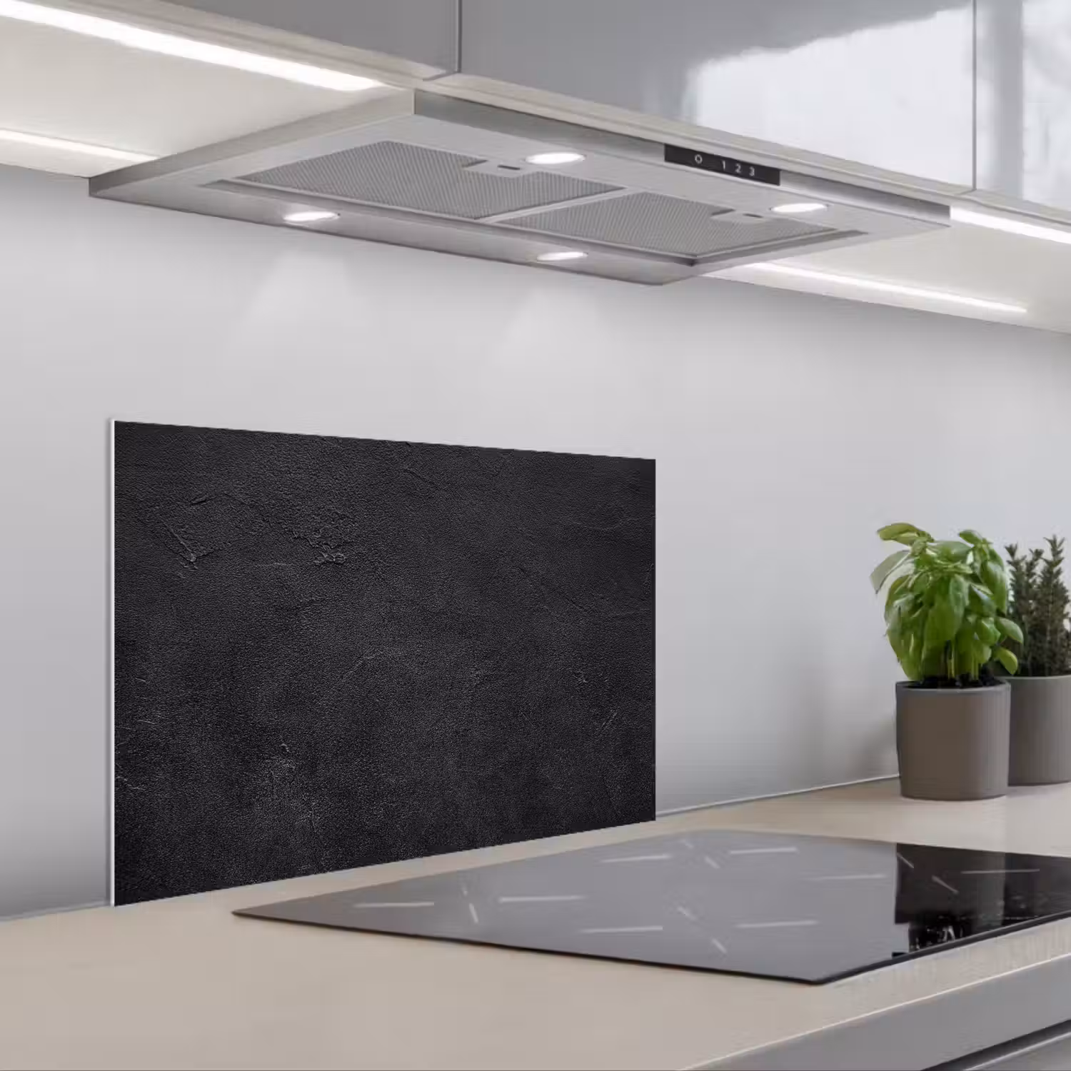 Industrieel - Beton - Grijs - Vintage - Rustiek keuken achterwand spatscherm klein -3d_schuin