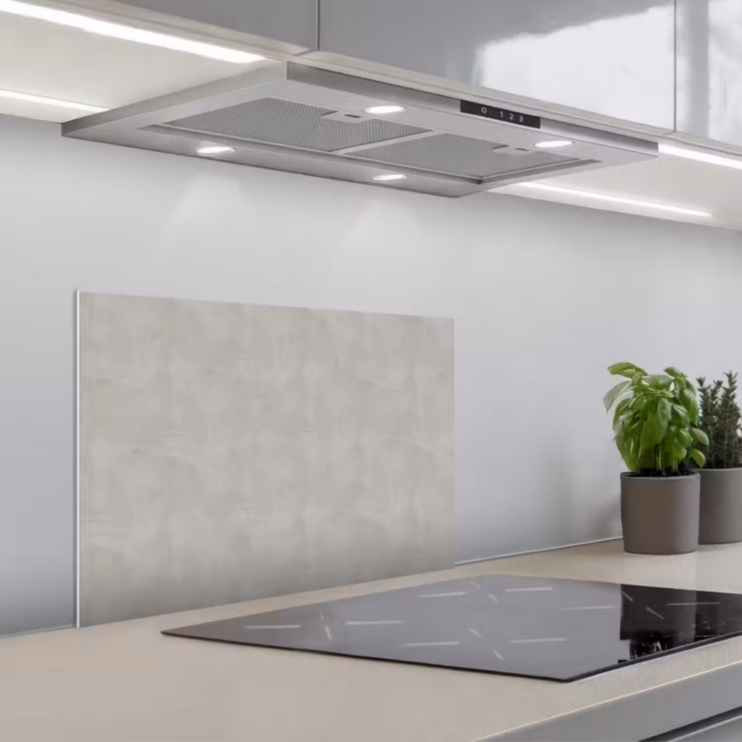 Beton - Patroon - Abstract keuken achterwand spatscherm klein 900 -3d_schuin