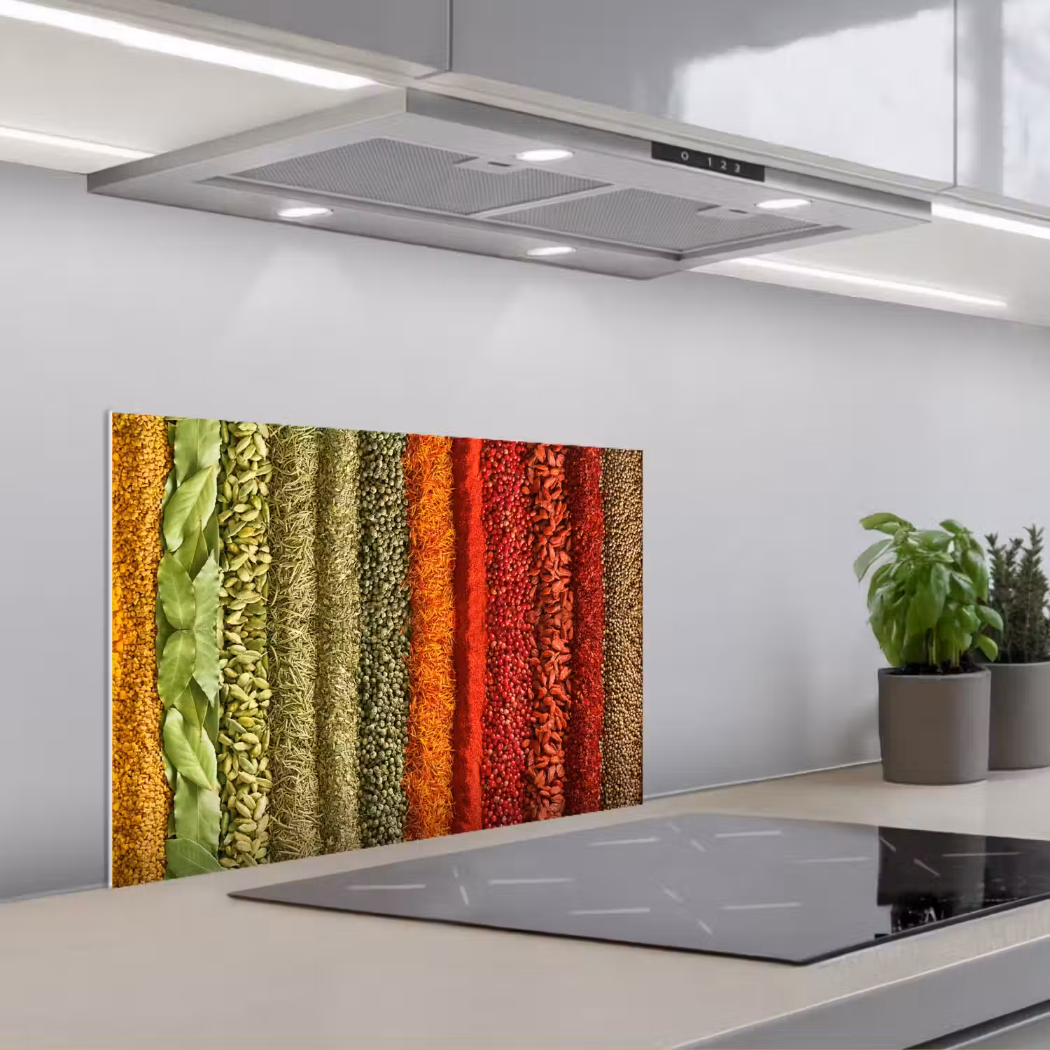 Kruiden - Specerijen - Kleurrijk keuken achterwand spatscherm klein -3d_schuin