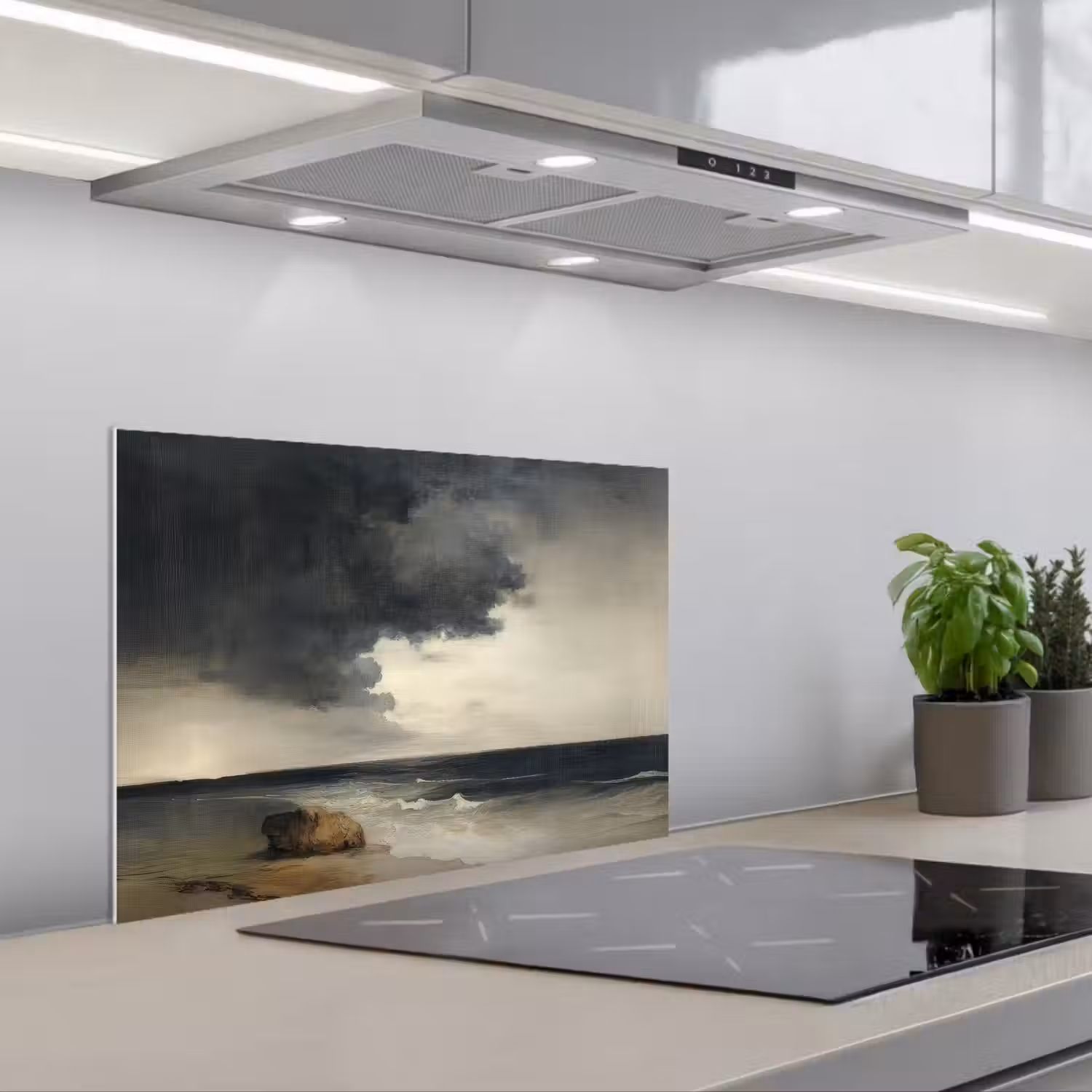 Kust - Golven - Rots - Storm keuken achterwand spatscherm klein -3d_schuin