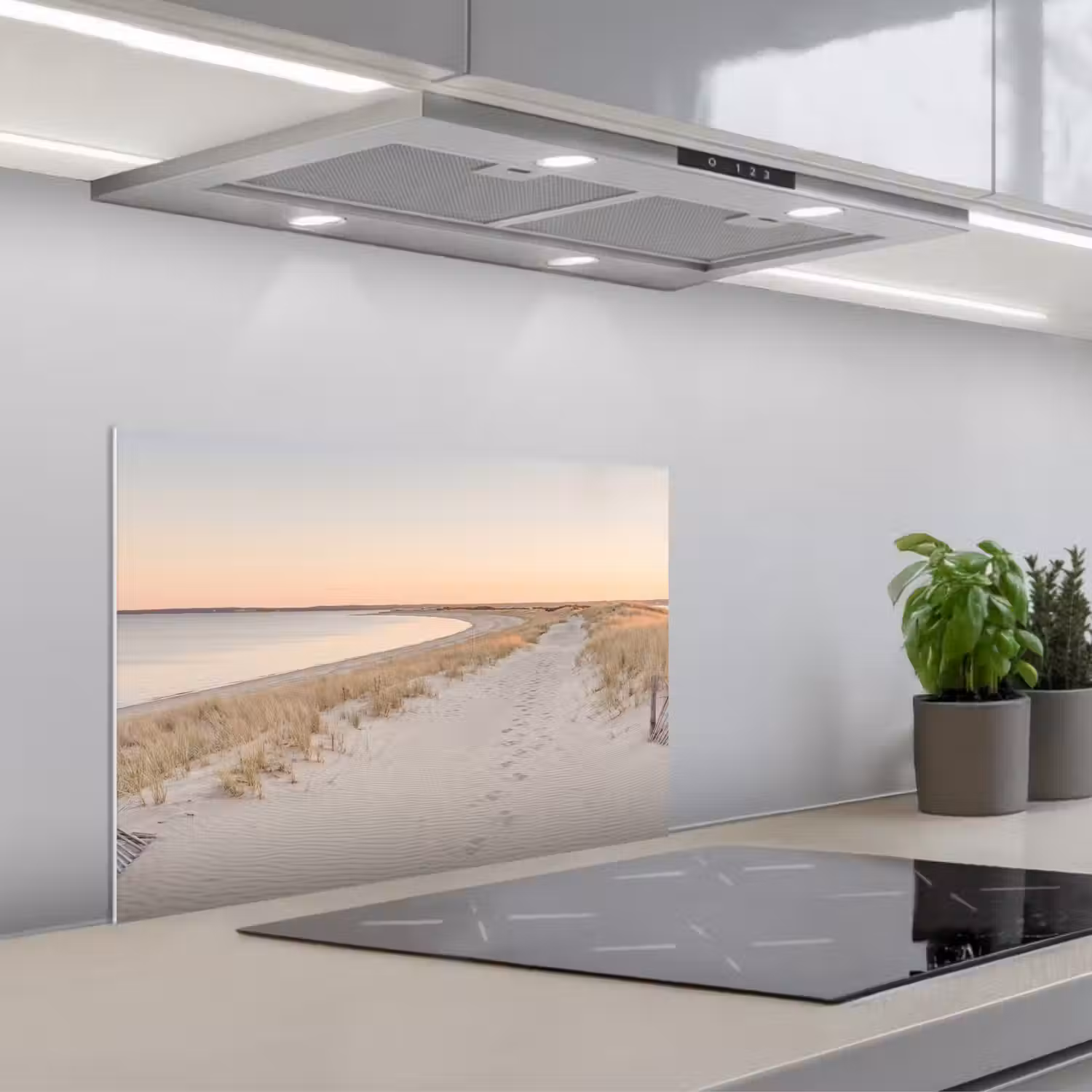Kustlijn - Horizon - Hek keuken achterwand spatscherm klein -3d_schuin