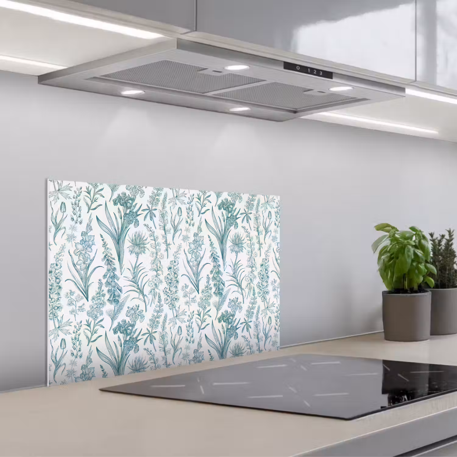 Lovely - Garden - Emerald keuken achterwand spatscherm klein 900 -3d_schuin
