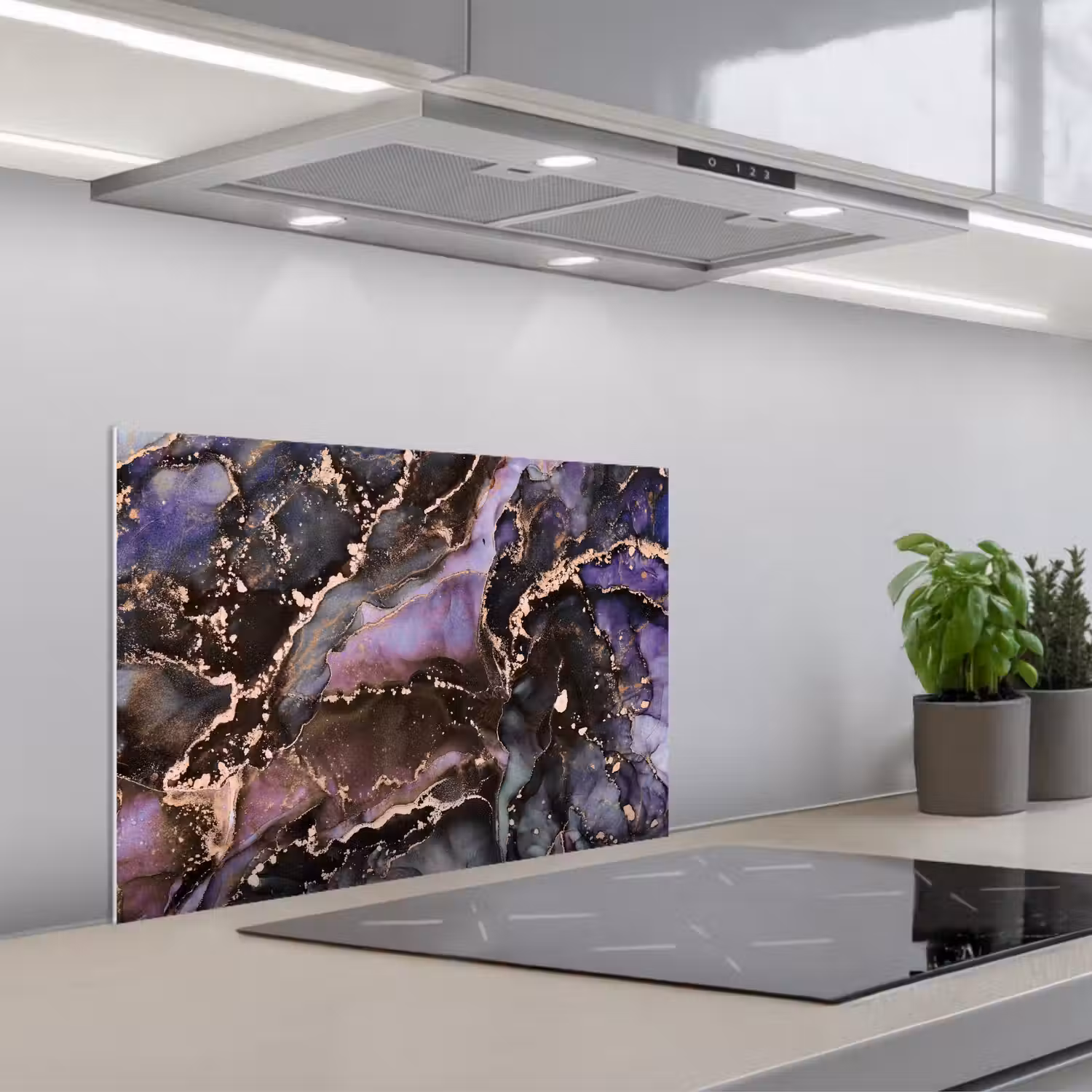 Marmer - Goud - Roze keuken achterwand spatscherm klein -3d_schuin