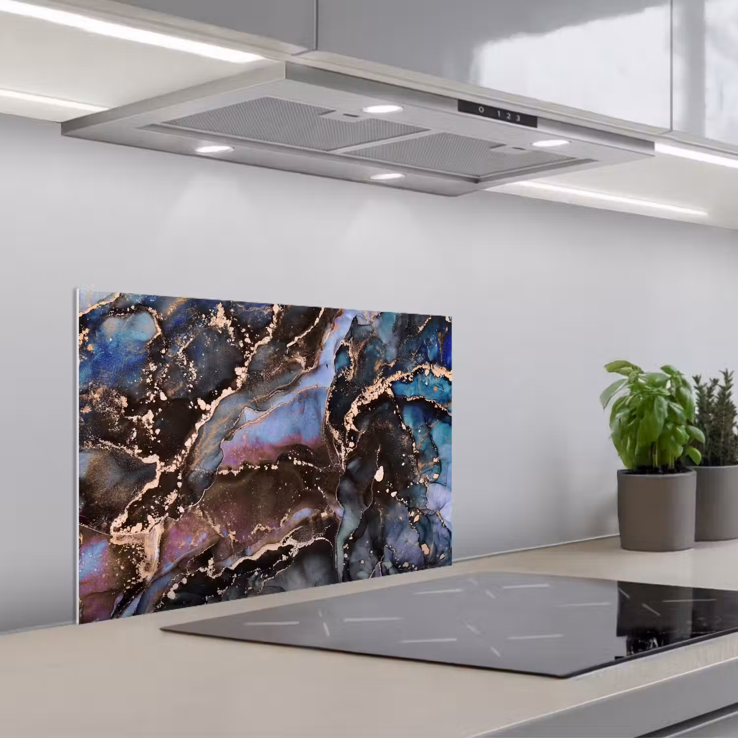 Marmer - Goud - Rosé keuken achterwand spatscherm klein -3d_schuin