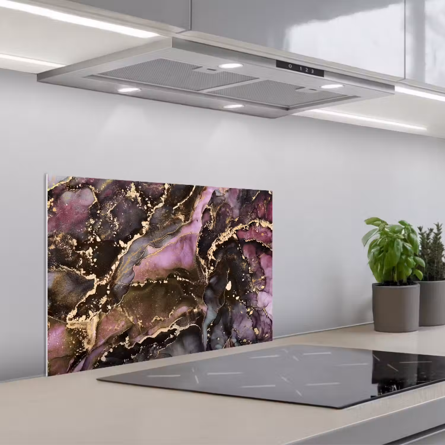 Marmer - Gold - Steen - Abstract keuken achterwand spatscherm klein -3d_schuin