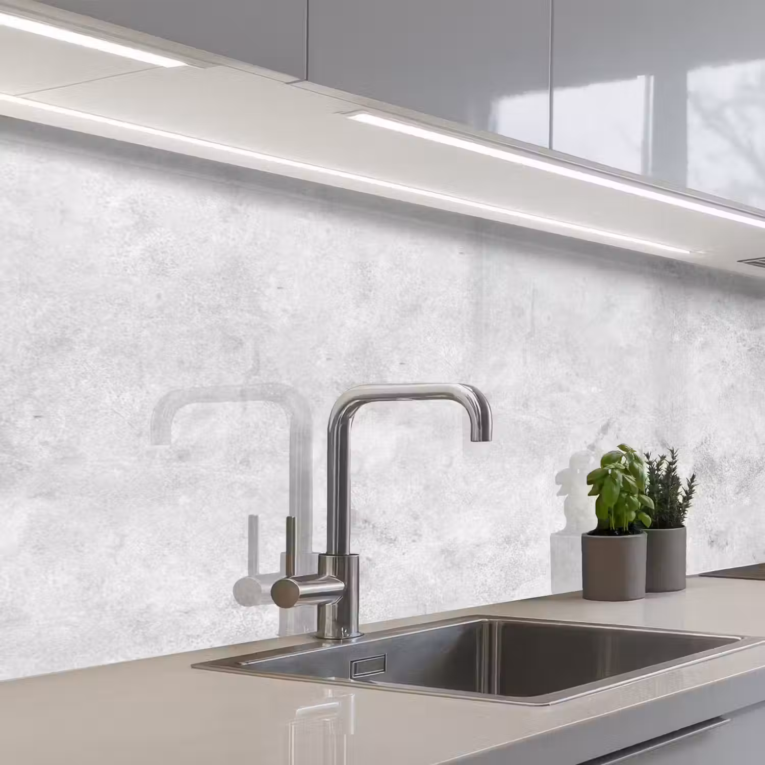 Marmer - Textuur - Grijs - Marmerlook keuken achterwand 2 middel -3d_schuin