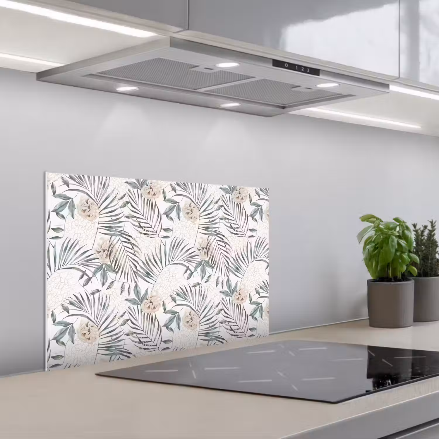 Monstera - Palmblad - Jungle - Tropisch keuken achterwand spatscherm klein -3d_schuin
