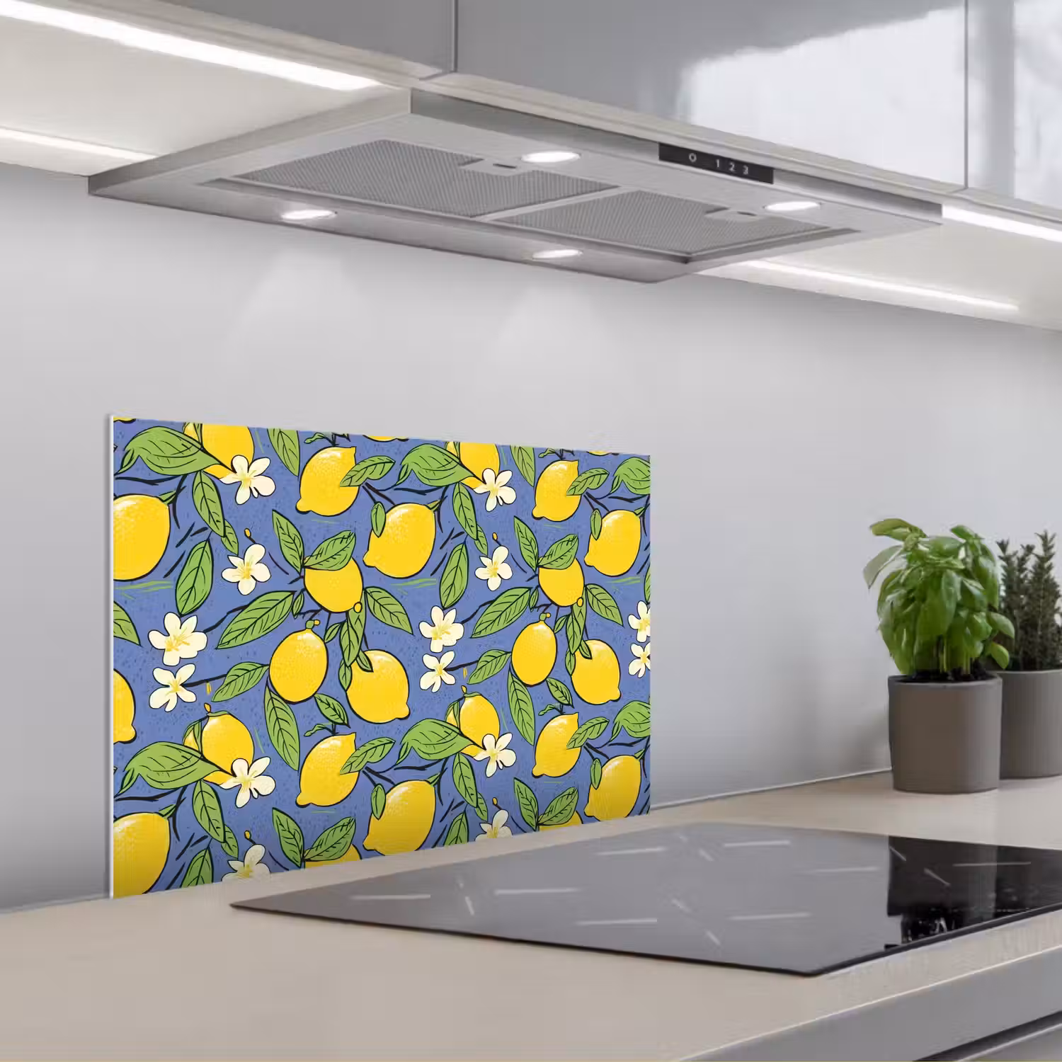 Patroon - Citroen - Illustratie keuken achterwand spatscherm klein 900 -3d_schuin