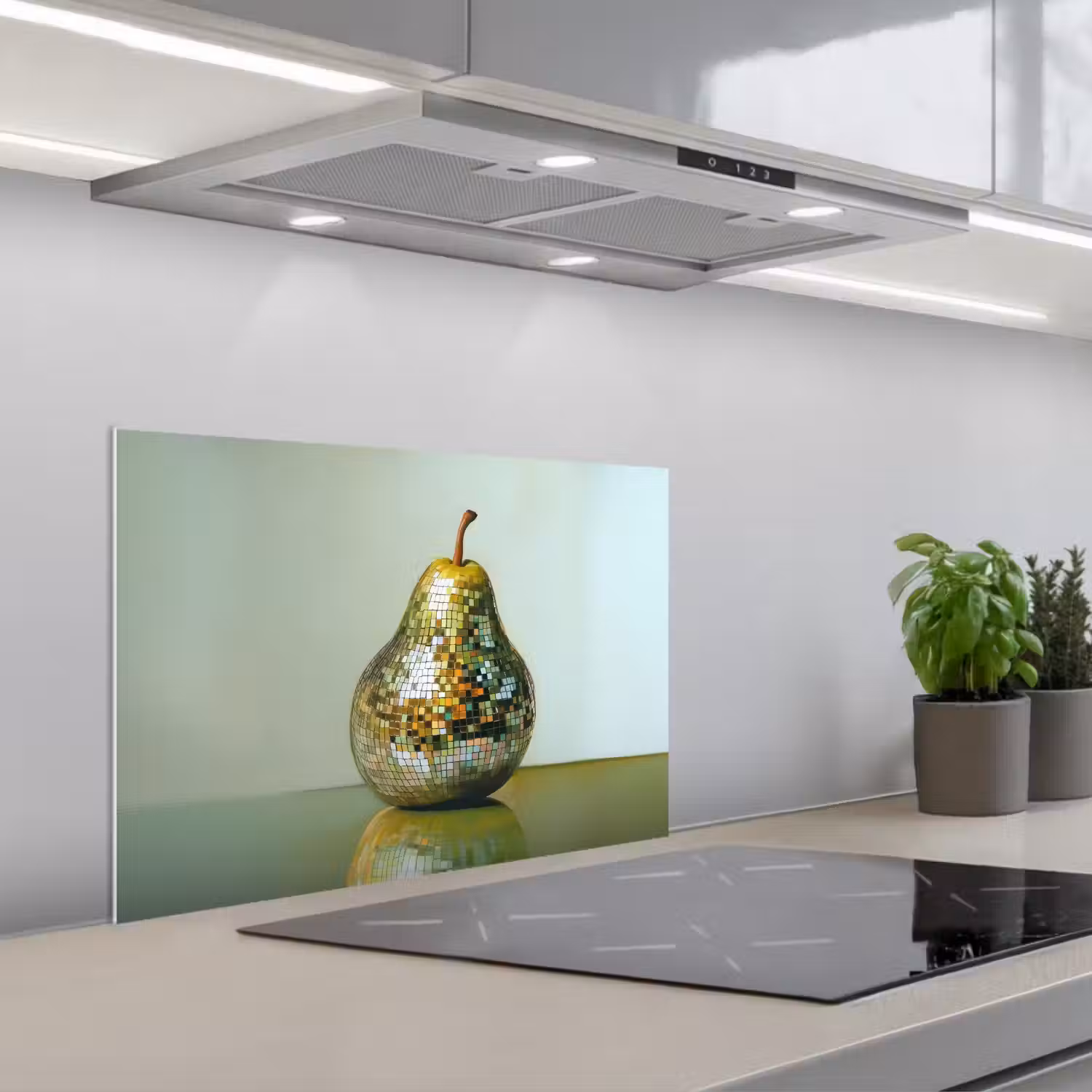 Fruit - Disco - Art - Glitter keuken achterwand spatscherm klein -3d_schuin