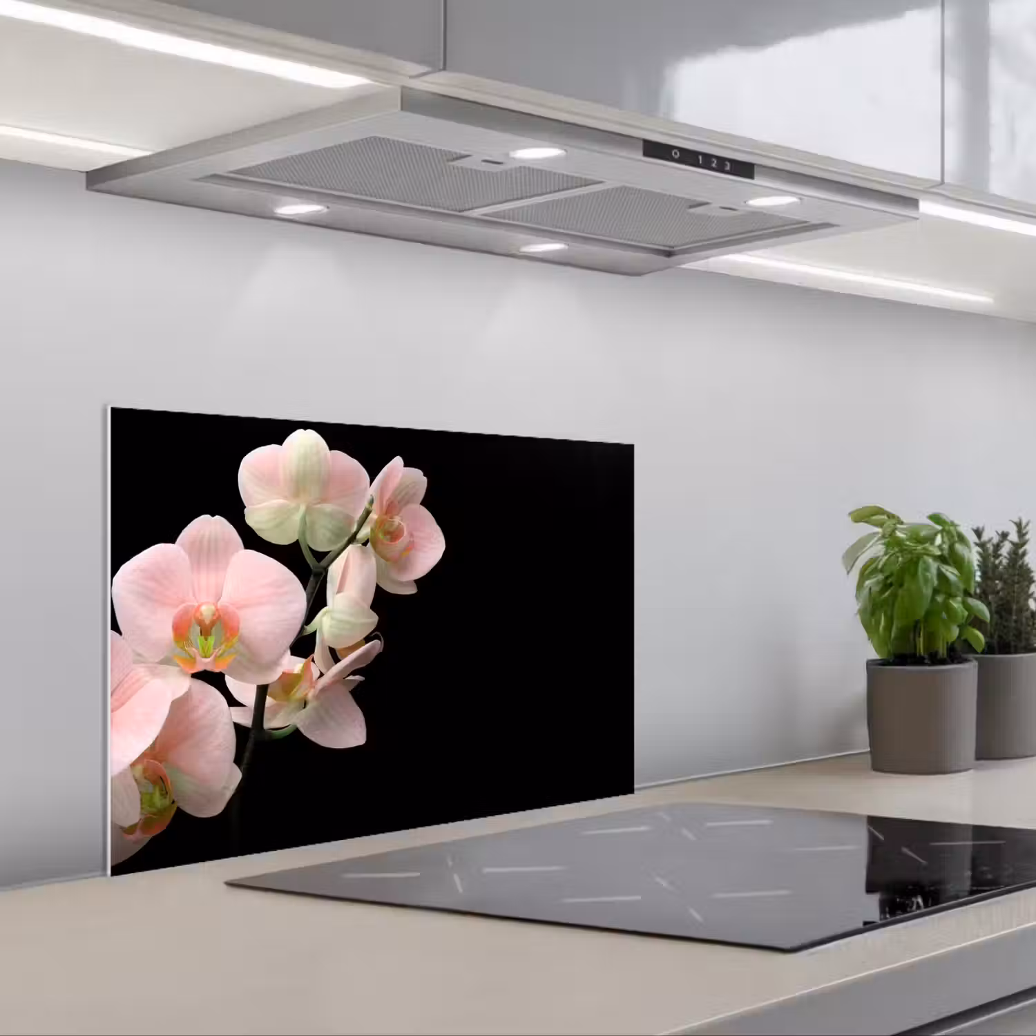 Orchidee - Bloemen - Roze - Stilleven - Flora keuken achterwand spatscherm klein -3d_schuin